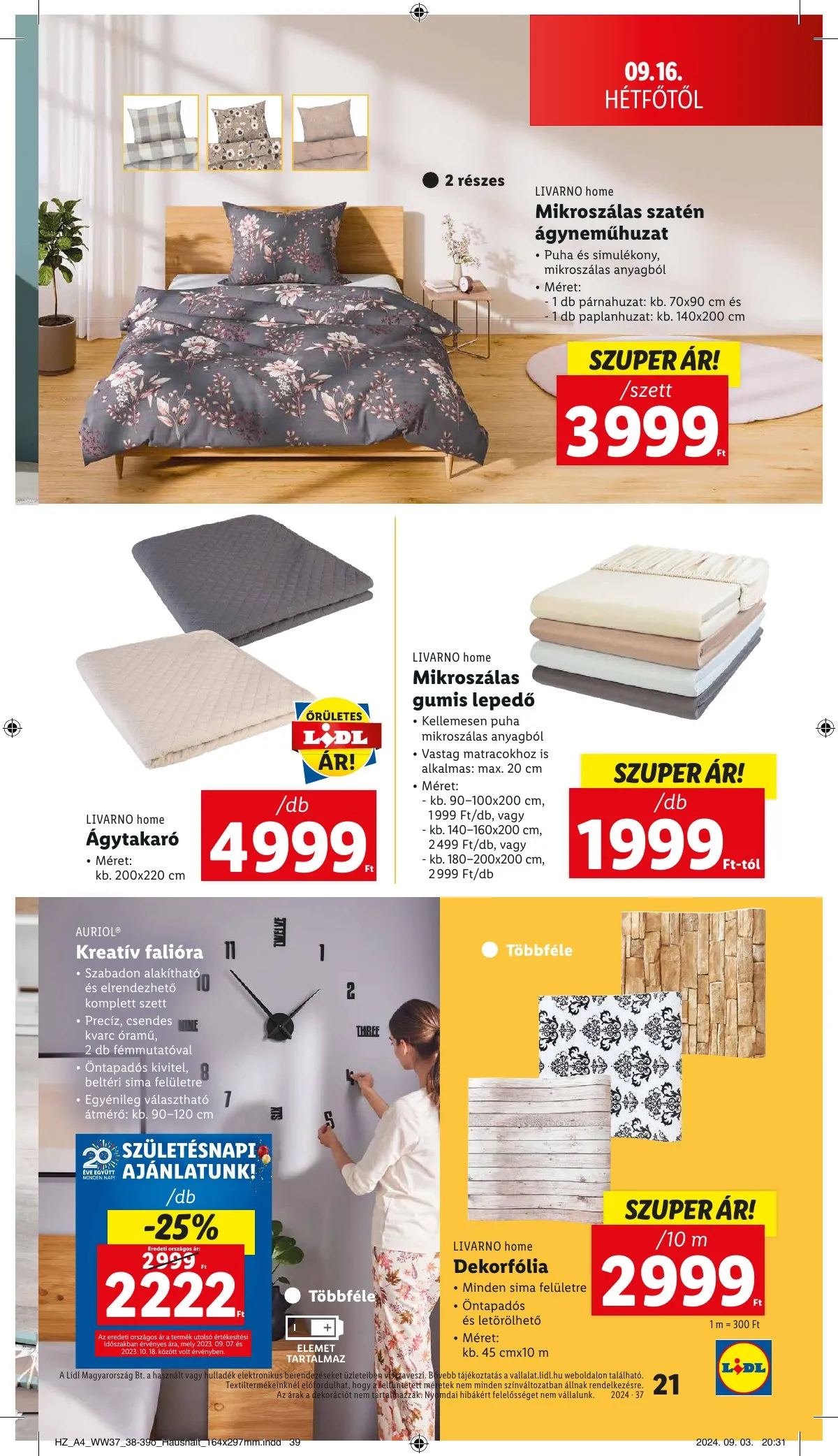 Lidl akciós újság Nonfood 09.12–09.12 – 21. oldal