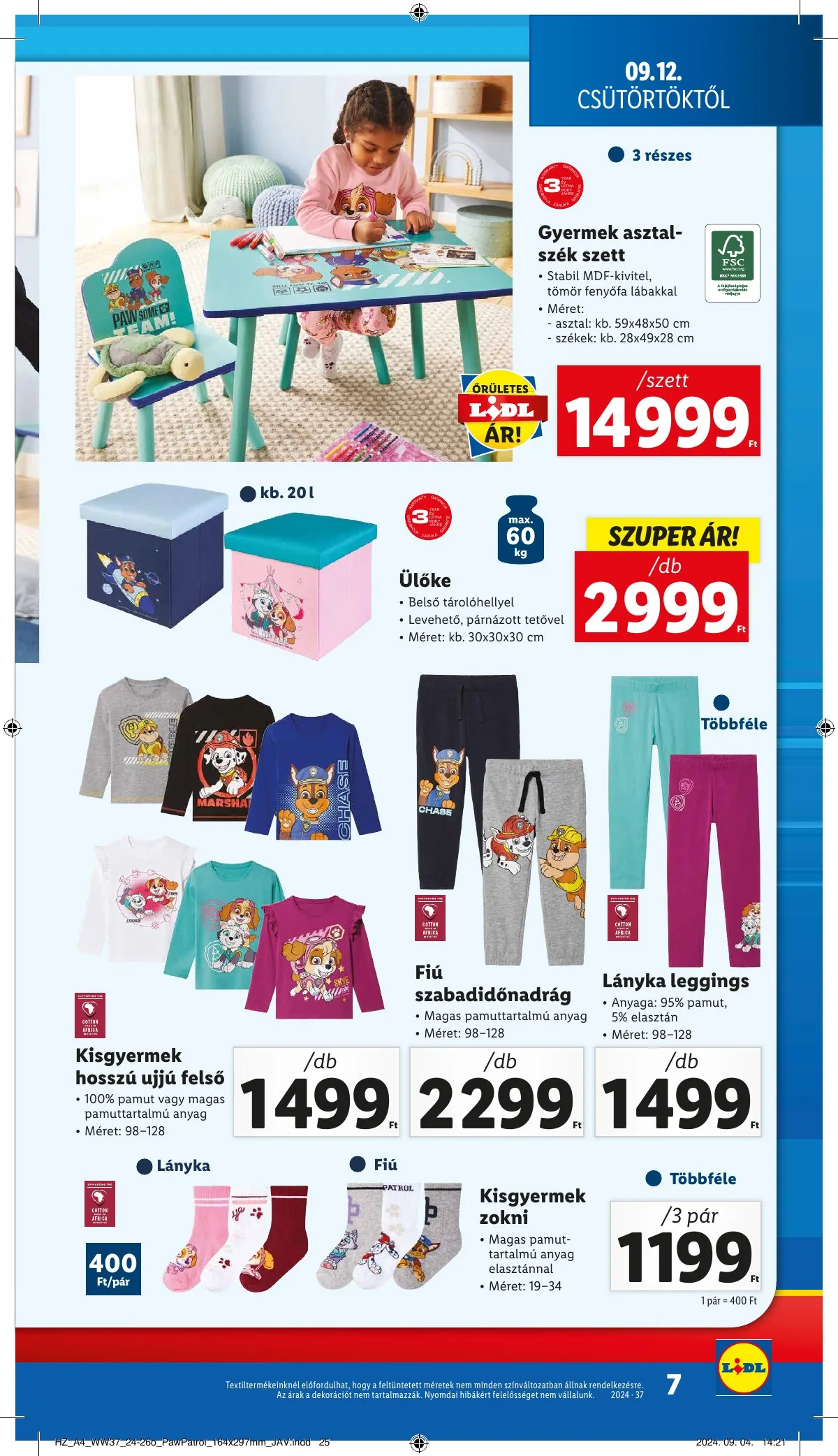 Lidl akciós újság Nonfood 09.12–09.12 – 7. oldal