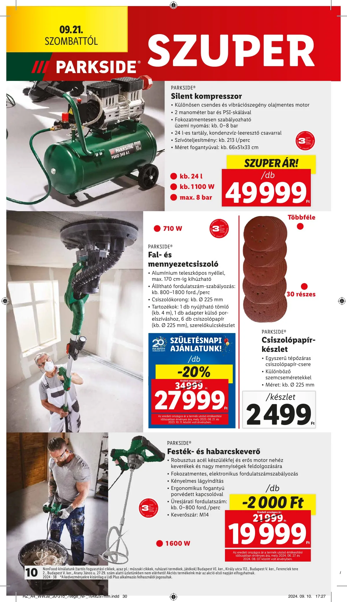 Lidl akciós újság Nonfood 09.19–09.19 – 10. oldal