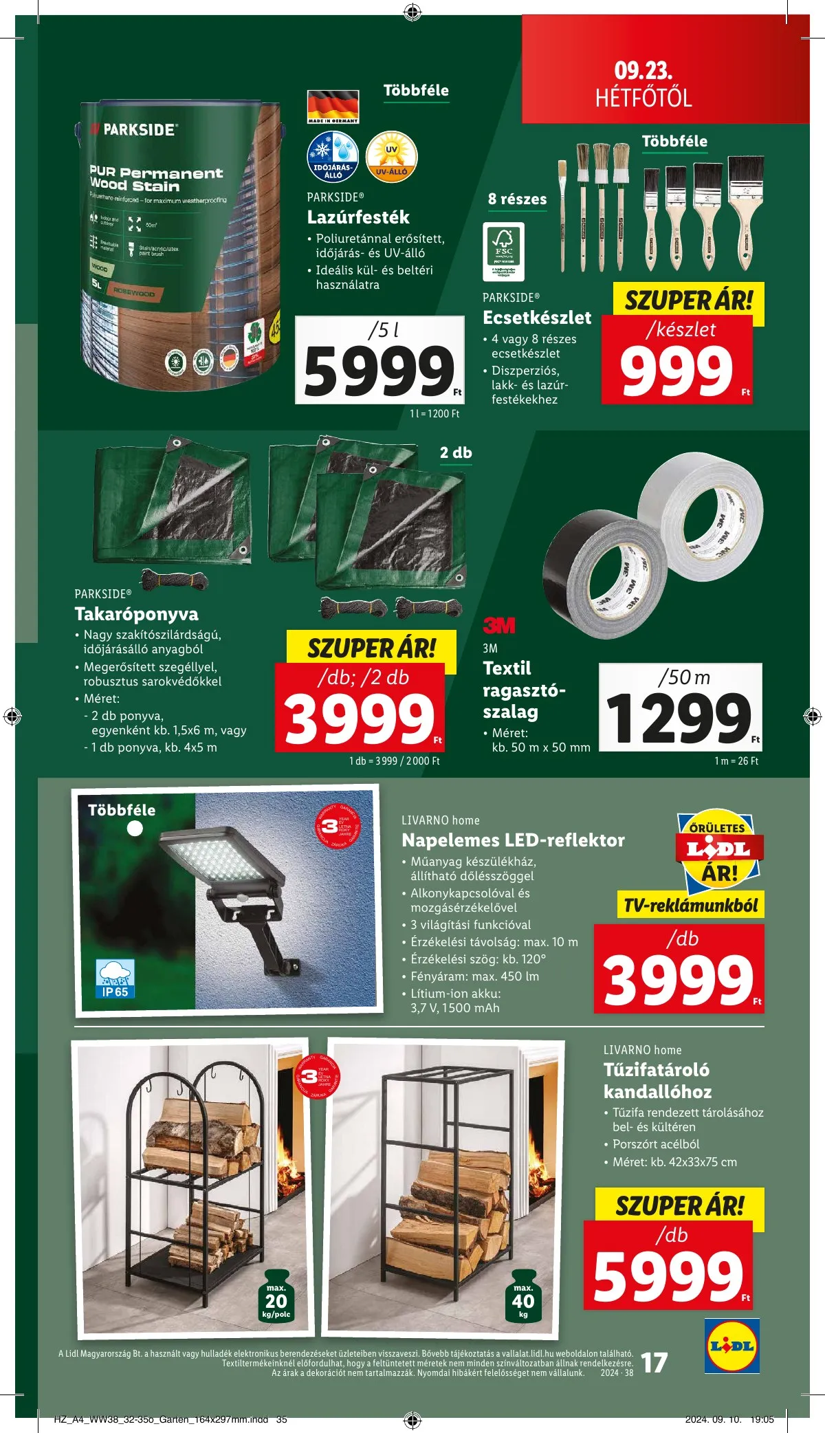 Lidl akciós újság Nonfood 09.19–09.19 – 17. oldal
