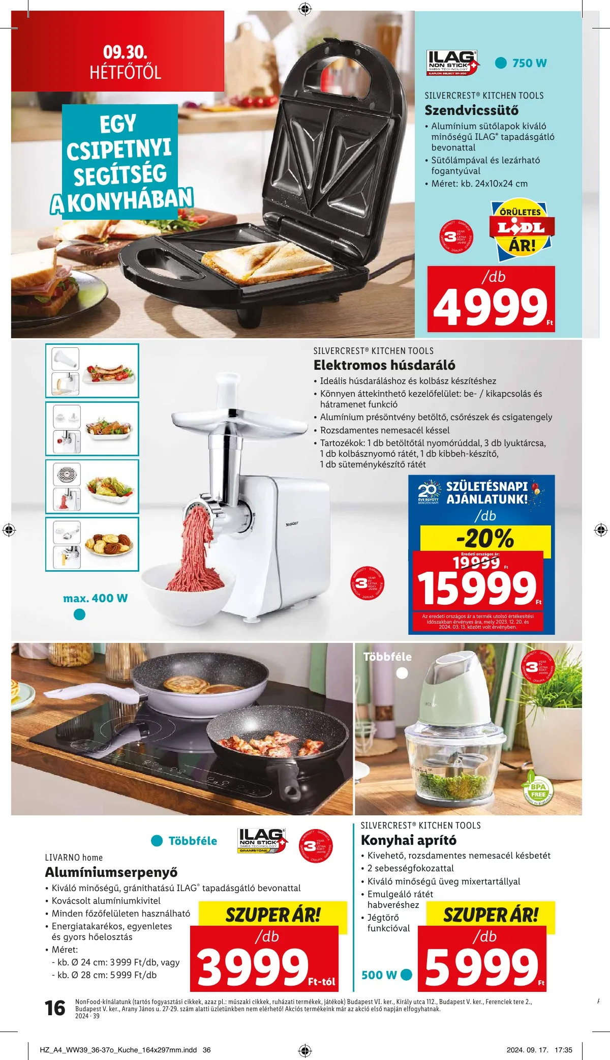 Lidl akciós újság Nonfood 09.26–09.26 – 16. oldal