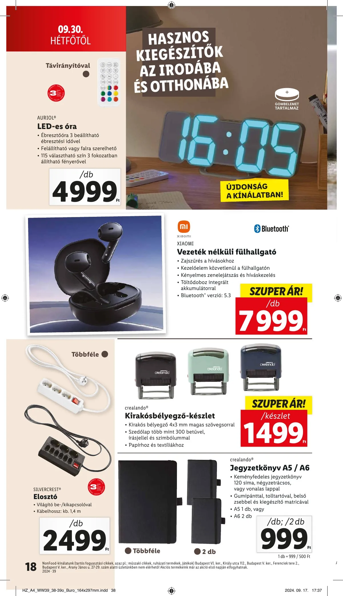 Lidl akciós újság Nonfood 09.26–09.26 – 18. oldal