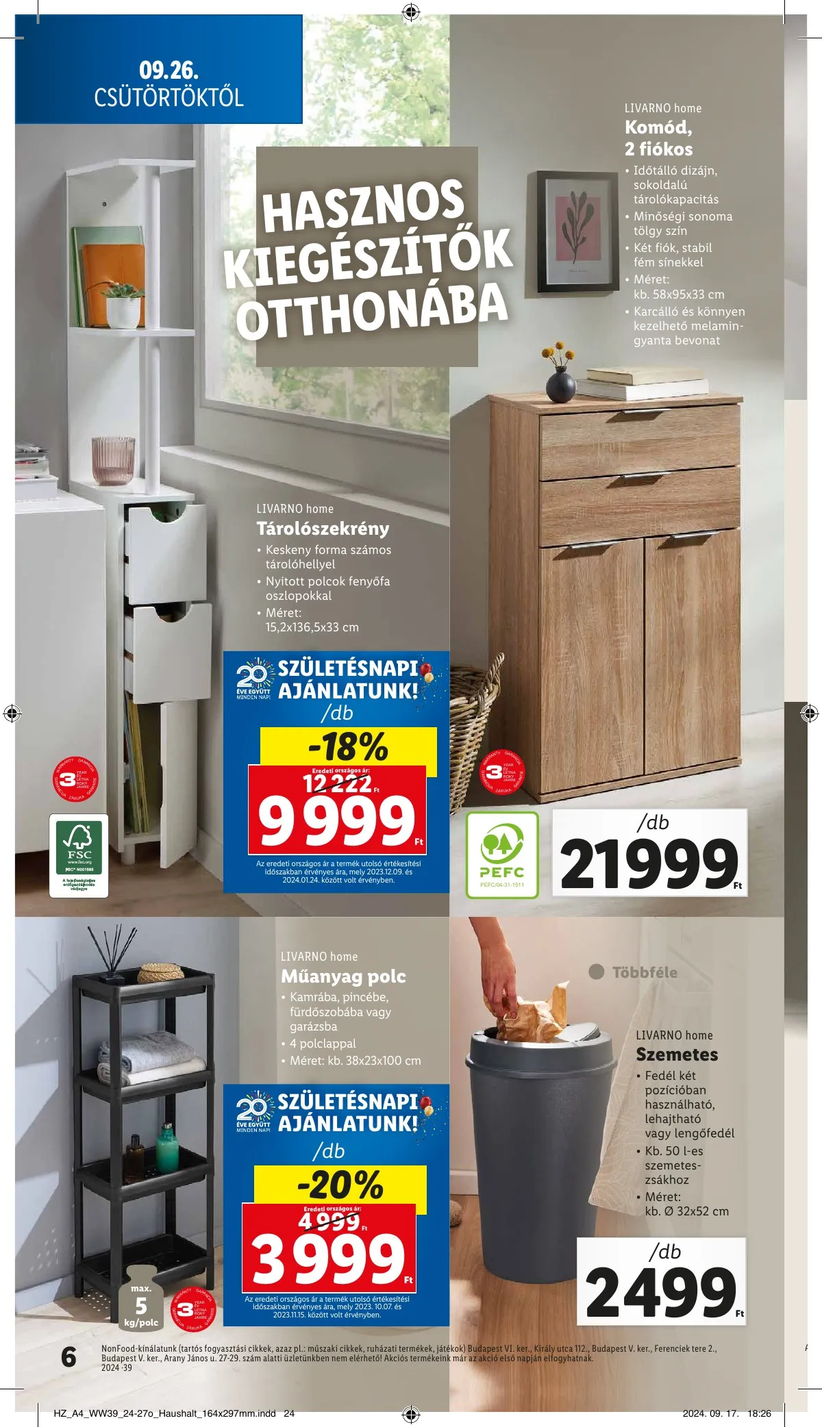 Lidl akciós újság Nonfood 09.26–09.26 – 6. oldal