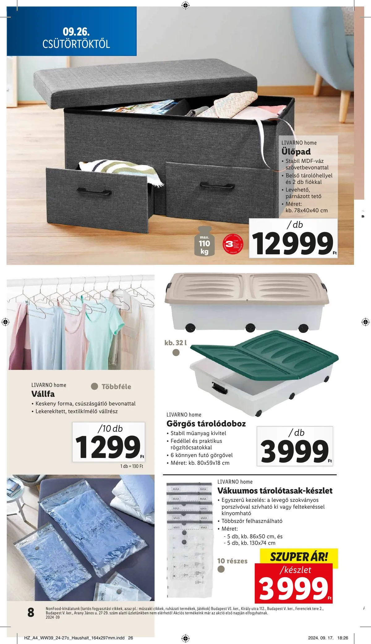 Lidl akciós újság Nonfood 09.26–09.26 – 8. oldal