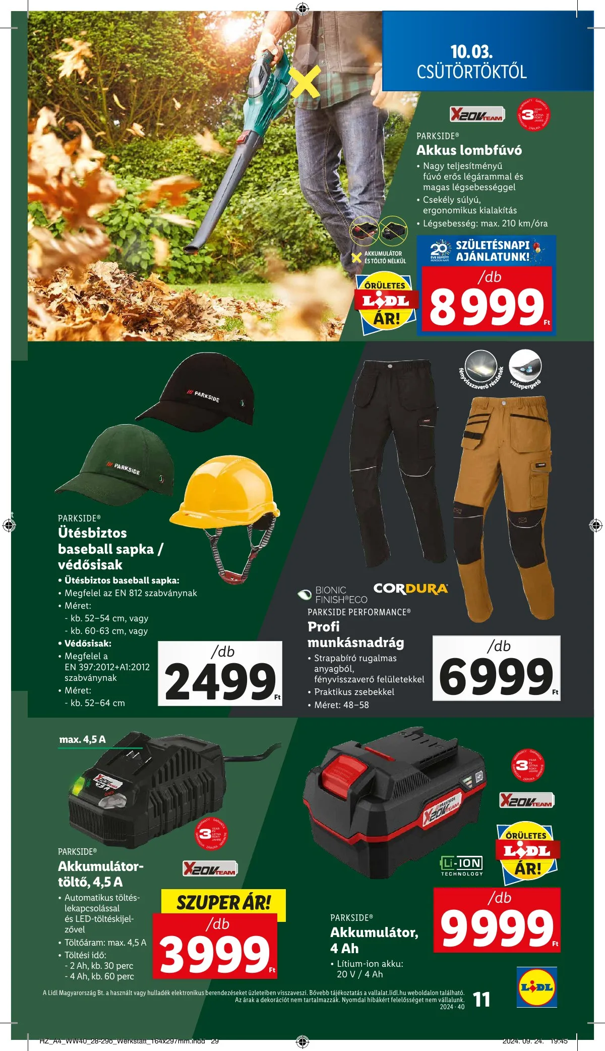 Lidl akciós újság Nonfood 10.03–10.03 – 11. oldal