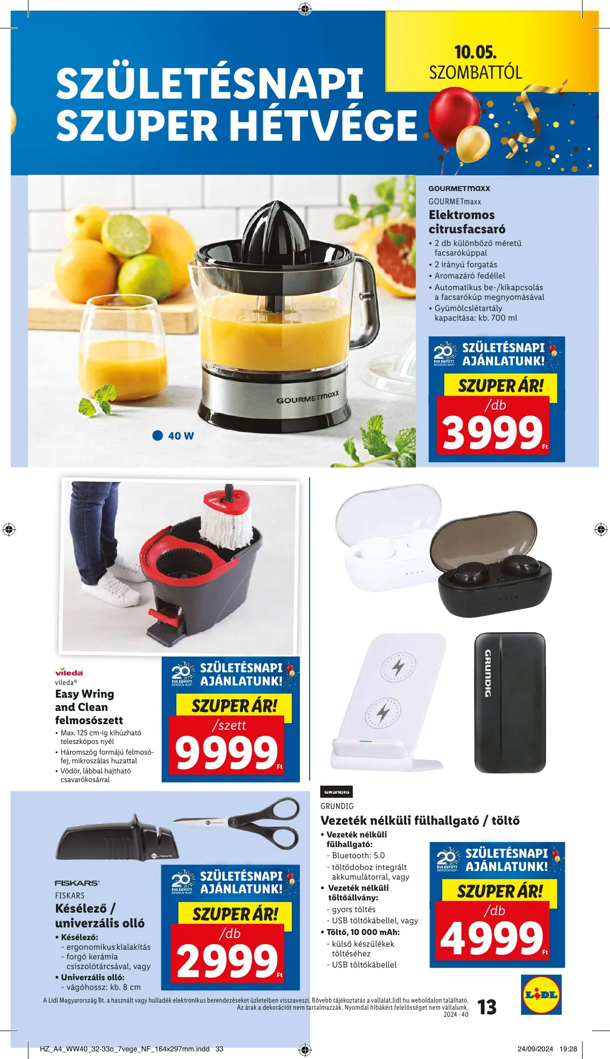Lidl akciós újság Nonfood 10.03–10.03 – 13. oldal