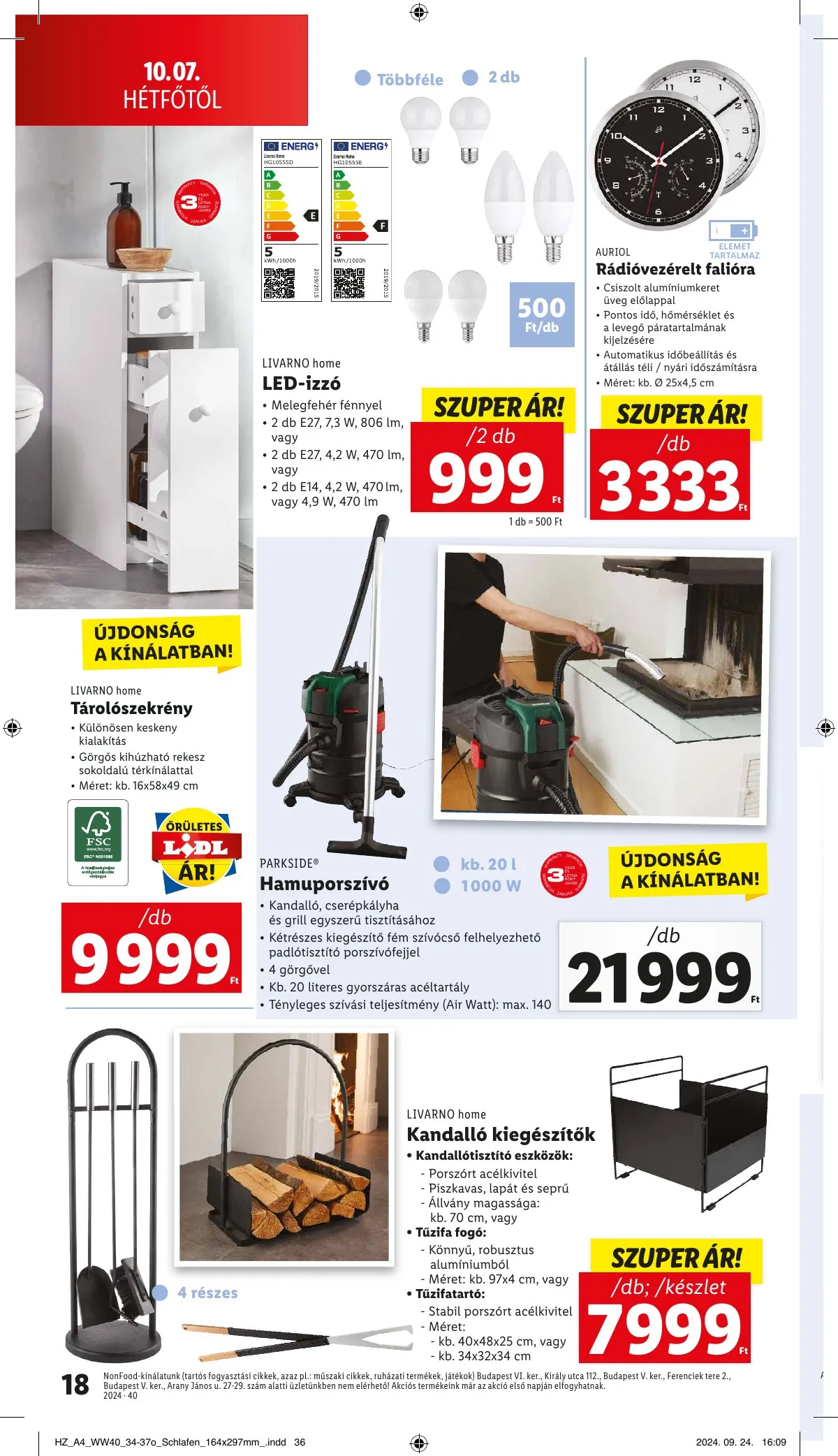 Lidl akciós újság Nonfood 10.03–10.03 – 18. oldal