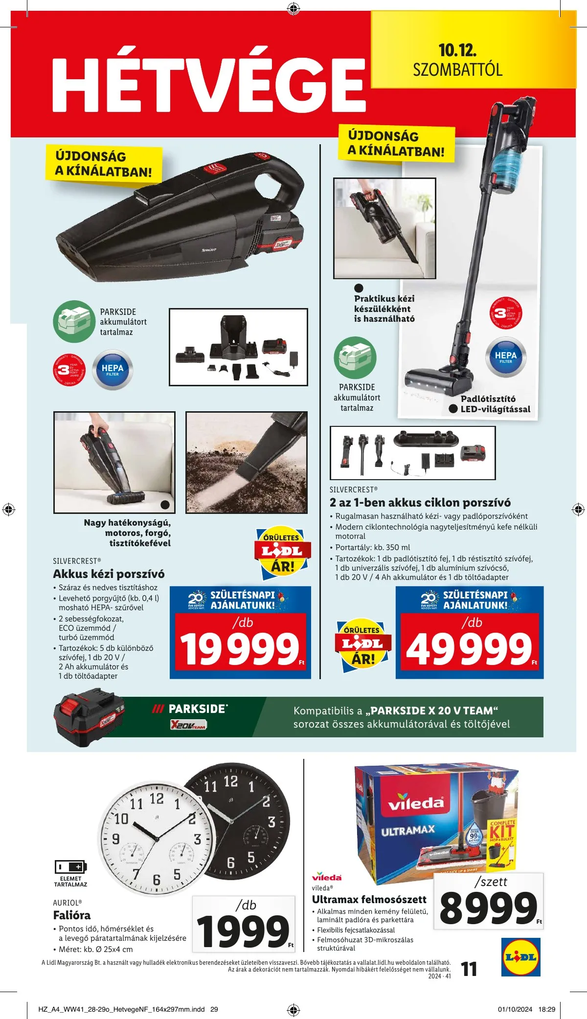 Lidl akciós újság Nonfood 10.10–10.10 – 11. oldal
