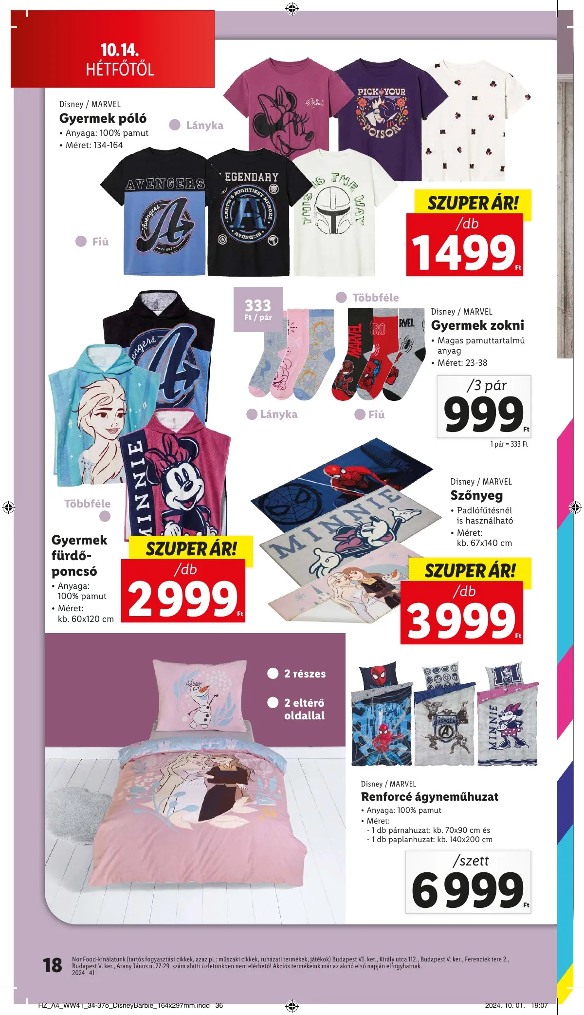 Lidl akciós újság Nonfood 10.10–10.10 – 18. oldal