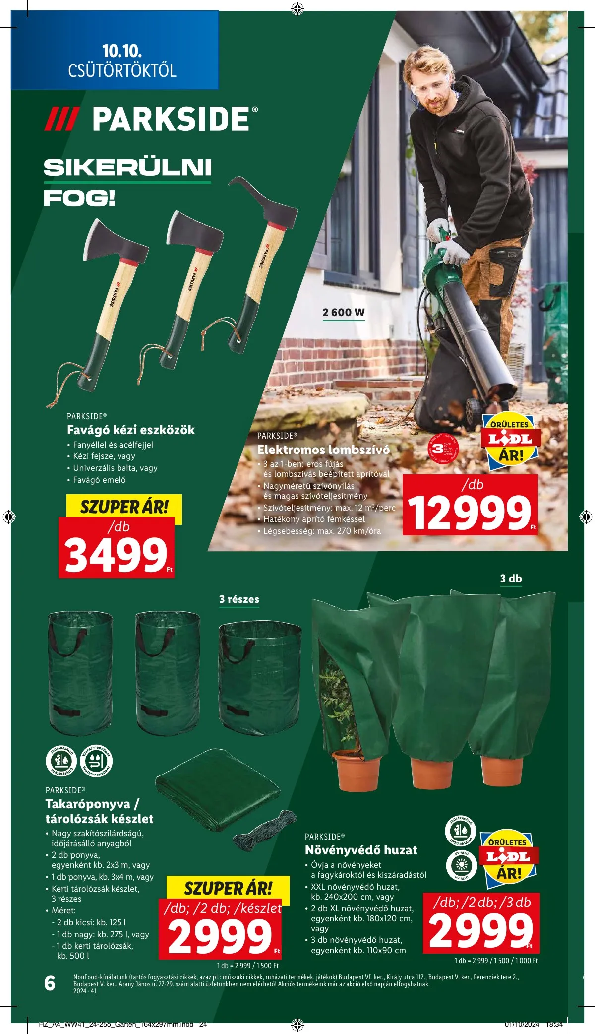 Lidl akciós újság Nonfood 10.10–10.10 – 6. oldal