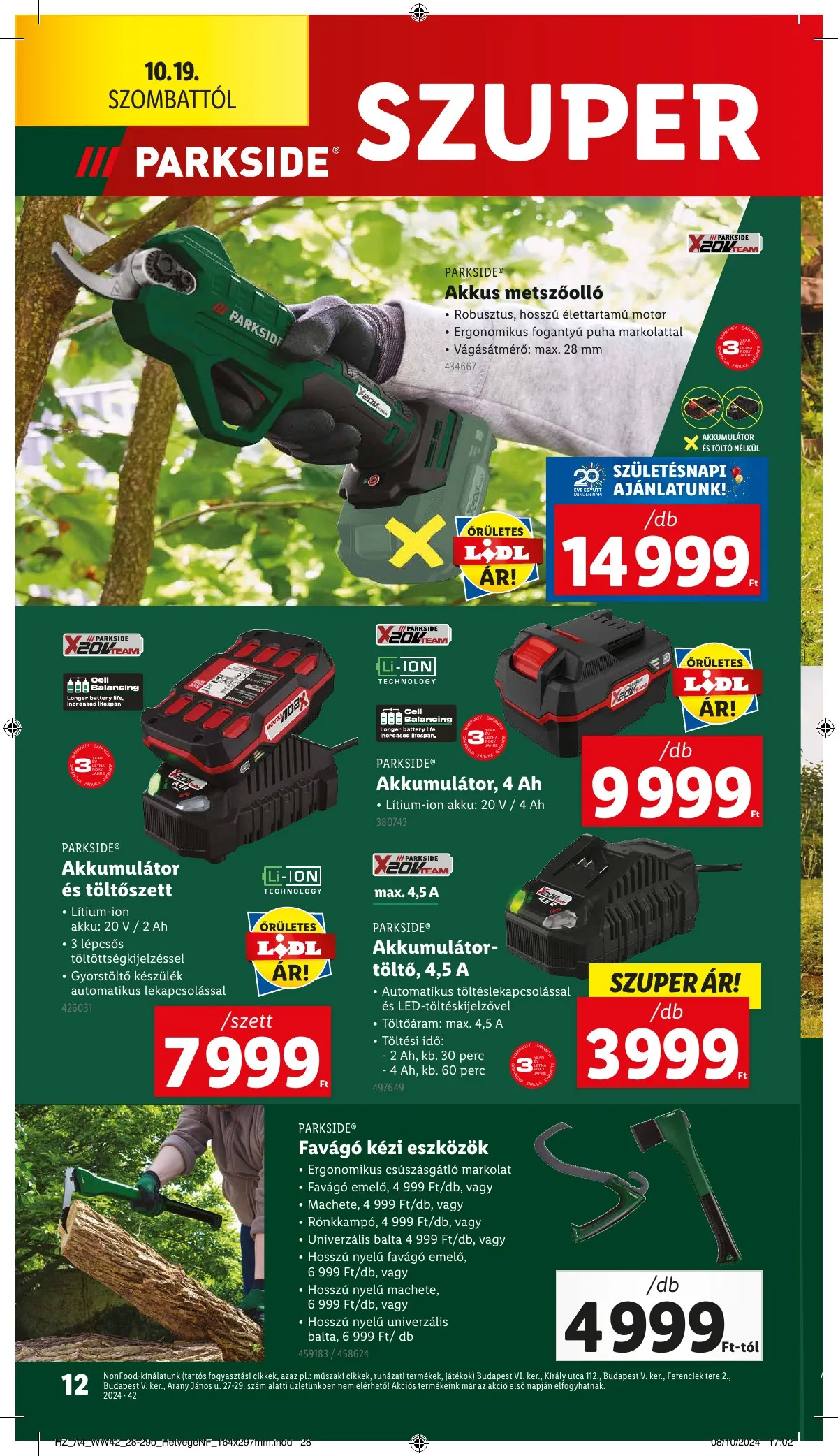 Lidl akciós újság Nonfood 10.17–10.17 – 12. oldal