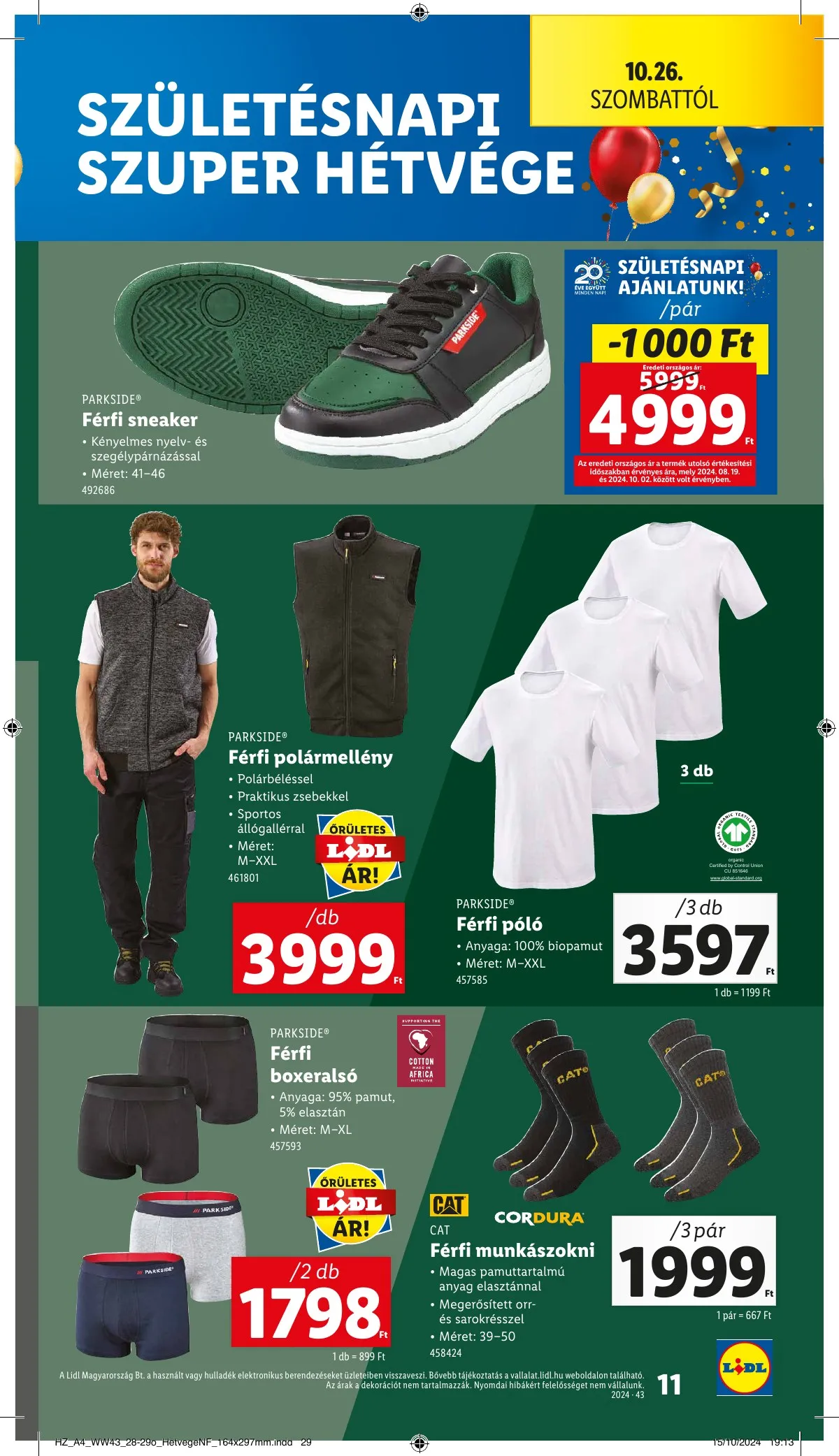 Lidl akciós újság Nonfood 10.24–10.24 – 11. oldal
