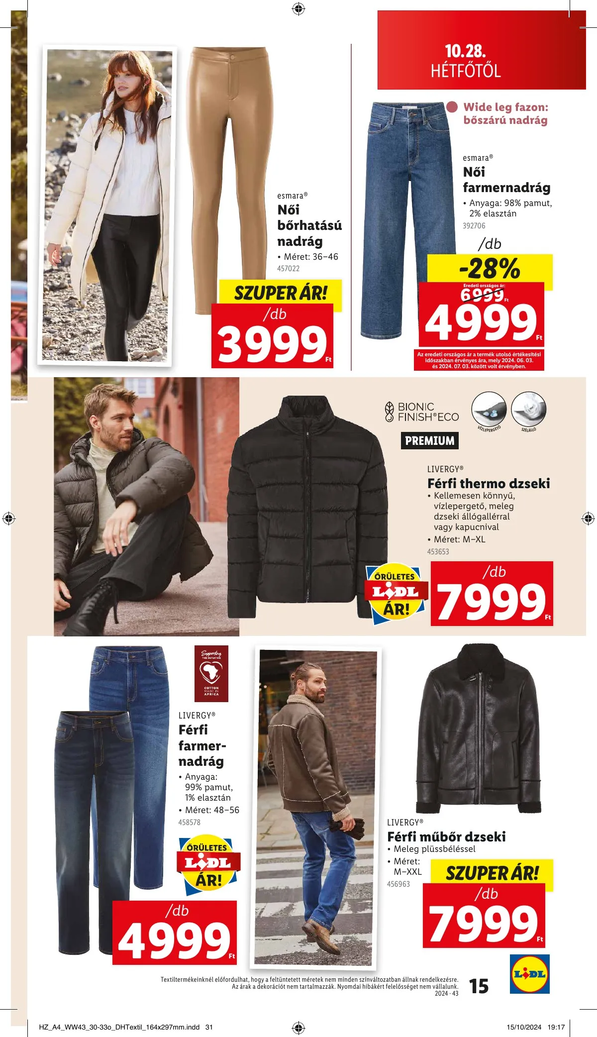 Lidl akciós újság Nonfood 10.24–10.24 – 15. oldal
