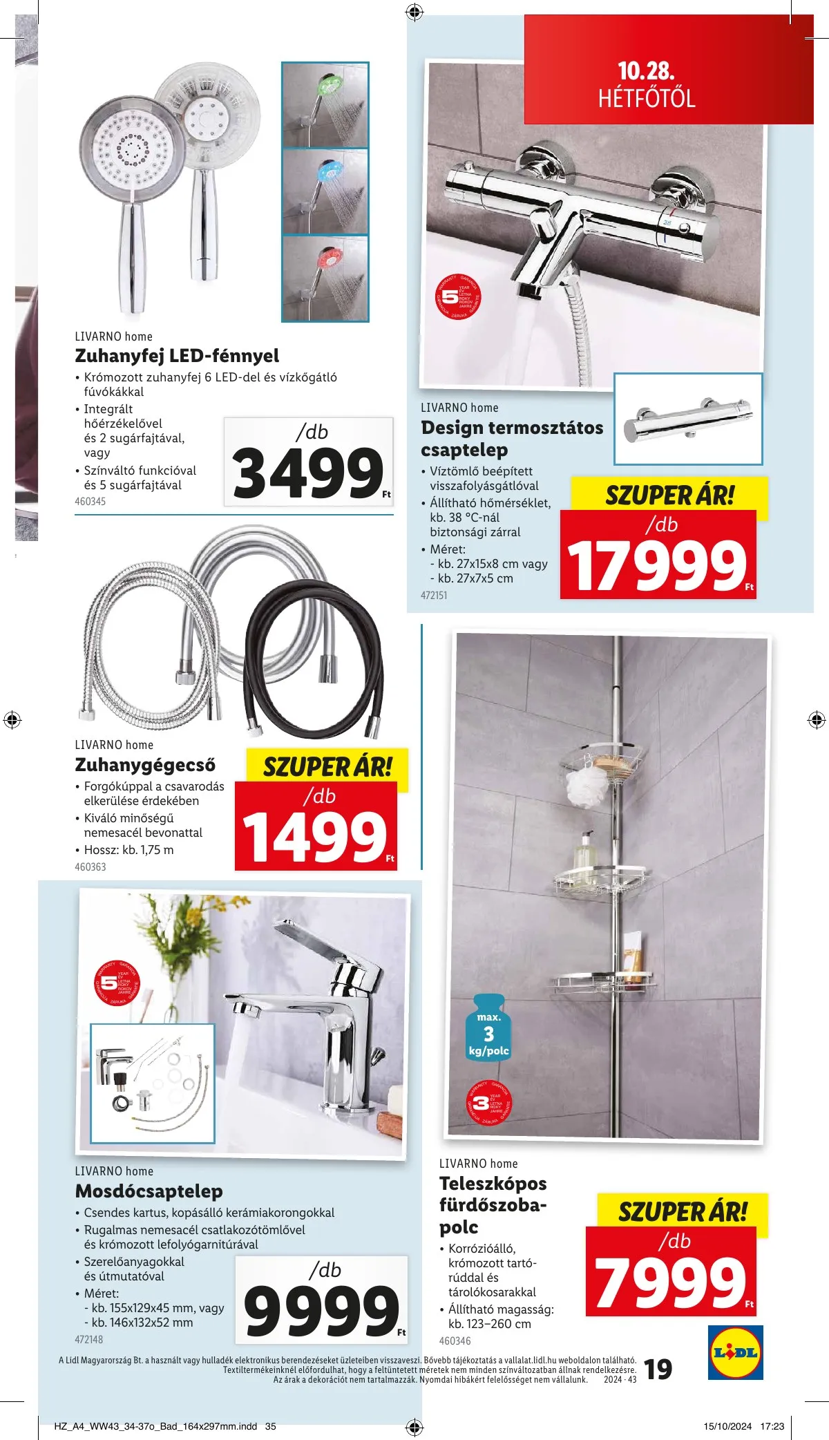 Lidl akciós újság Nonfood 10.24–10.24 – 19. oldal