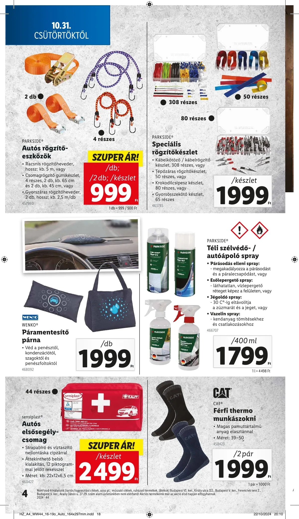 Lidl akciós újság Nonfood 10.31–10.31 – 4. oldal