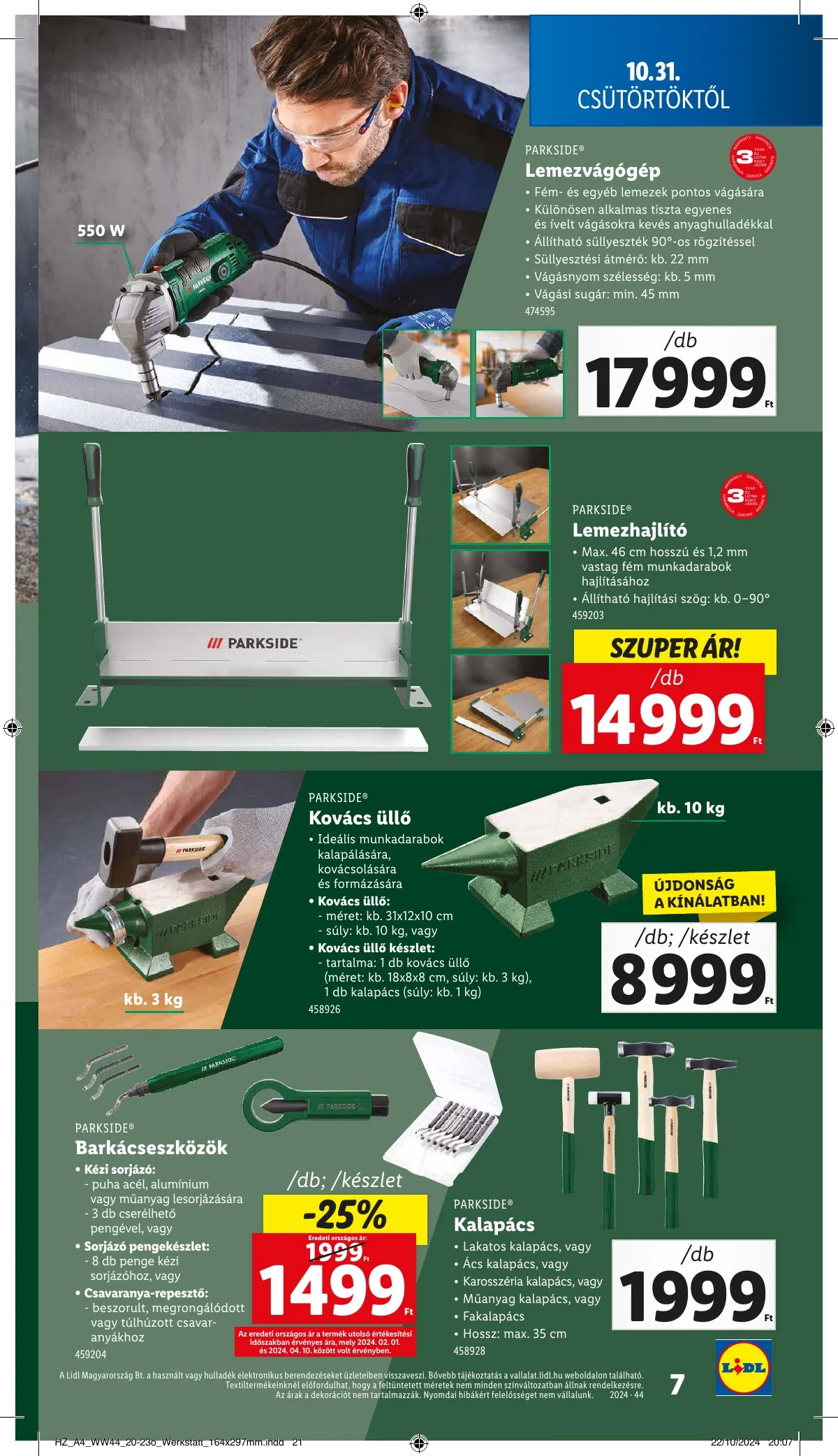 Lidl akciós újság Nonfood 10.31–10.31 – 7. oldal