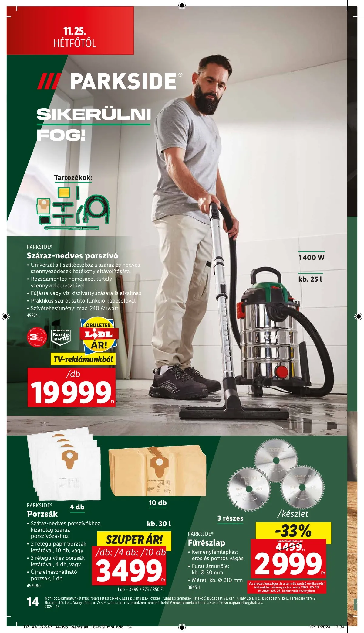 Lidl akciós újság Nonfood 11.21–11.21 – 14. oldal