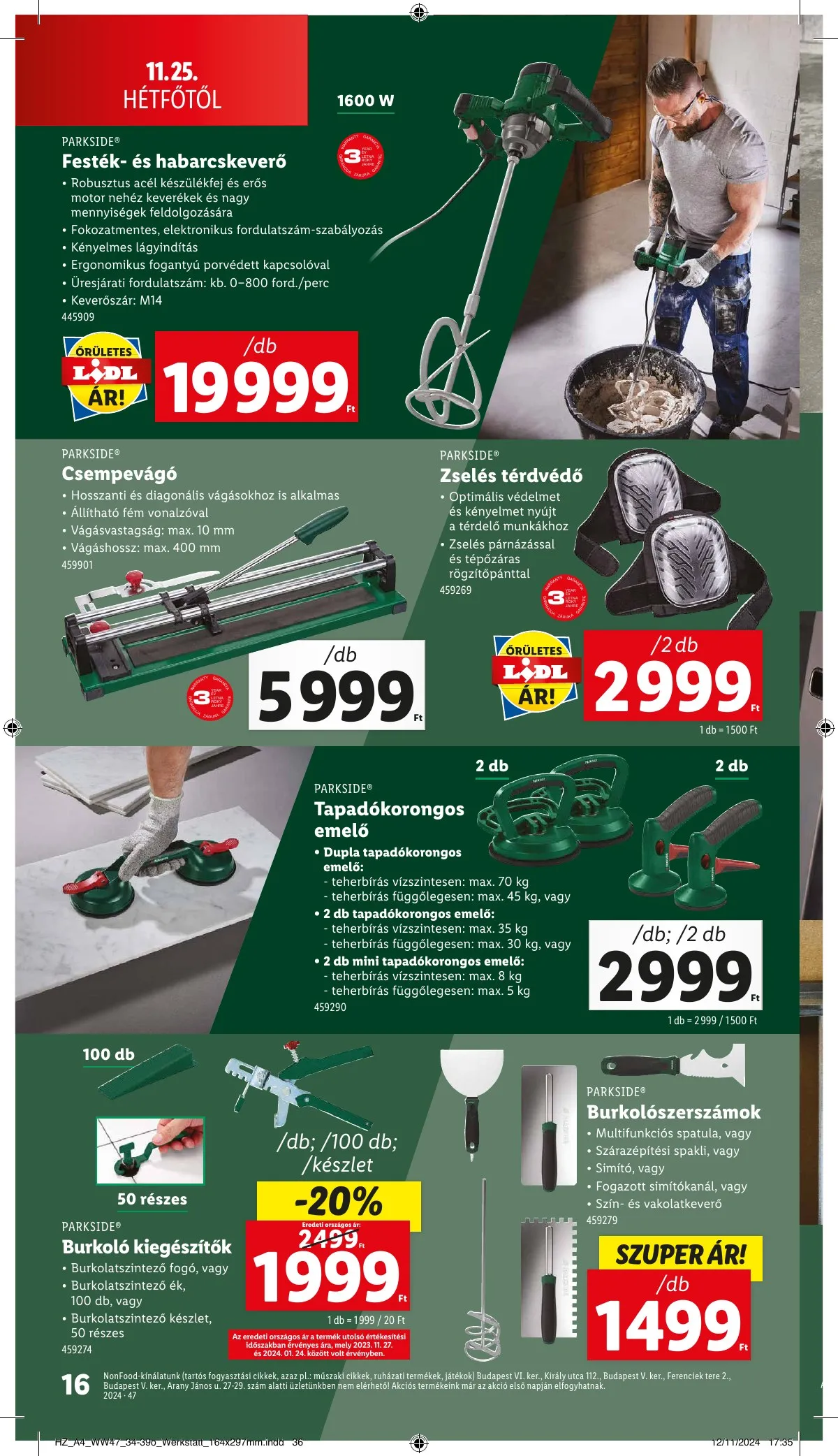 Lidl akciós újság Nonfood 11.21–11.21 – 16. oldal