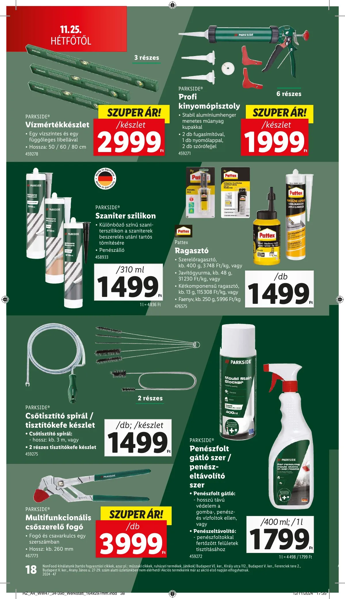 Lidl akciós újság Nonfood 11.21–11.21 – 18. oldal