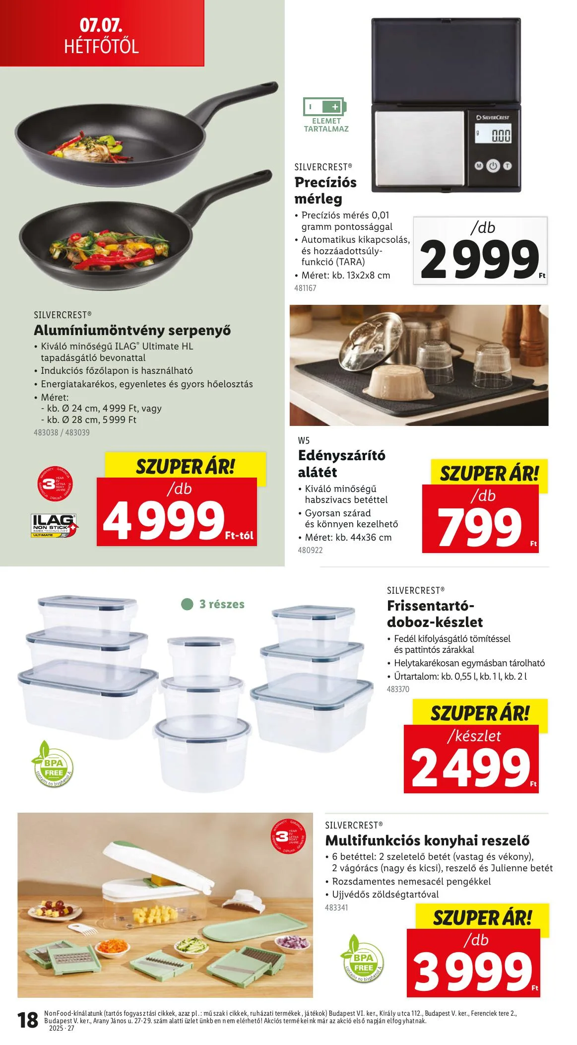 Lidl akciós újság Nonfood 07.03–07.03 – 18. oldal