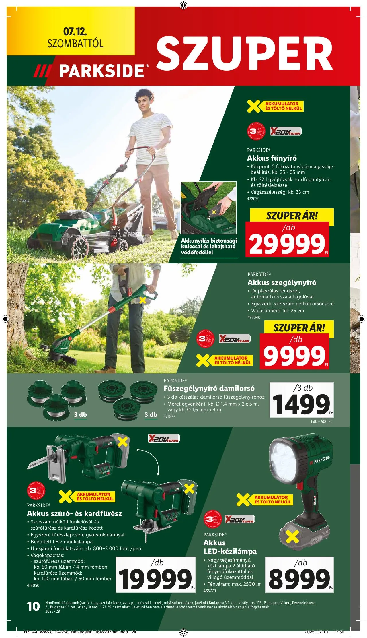 Lidl akciós újság Nonfood 07.10–07.10 – 10. oldal