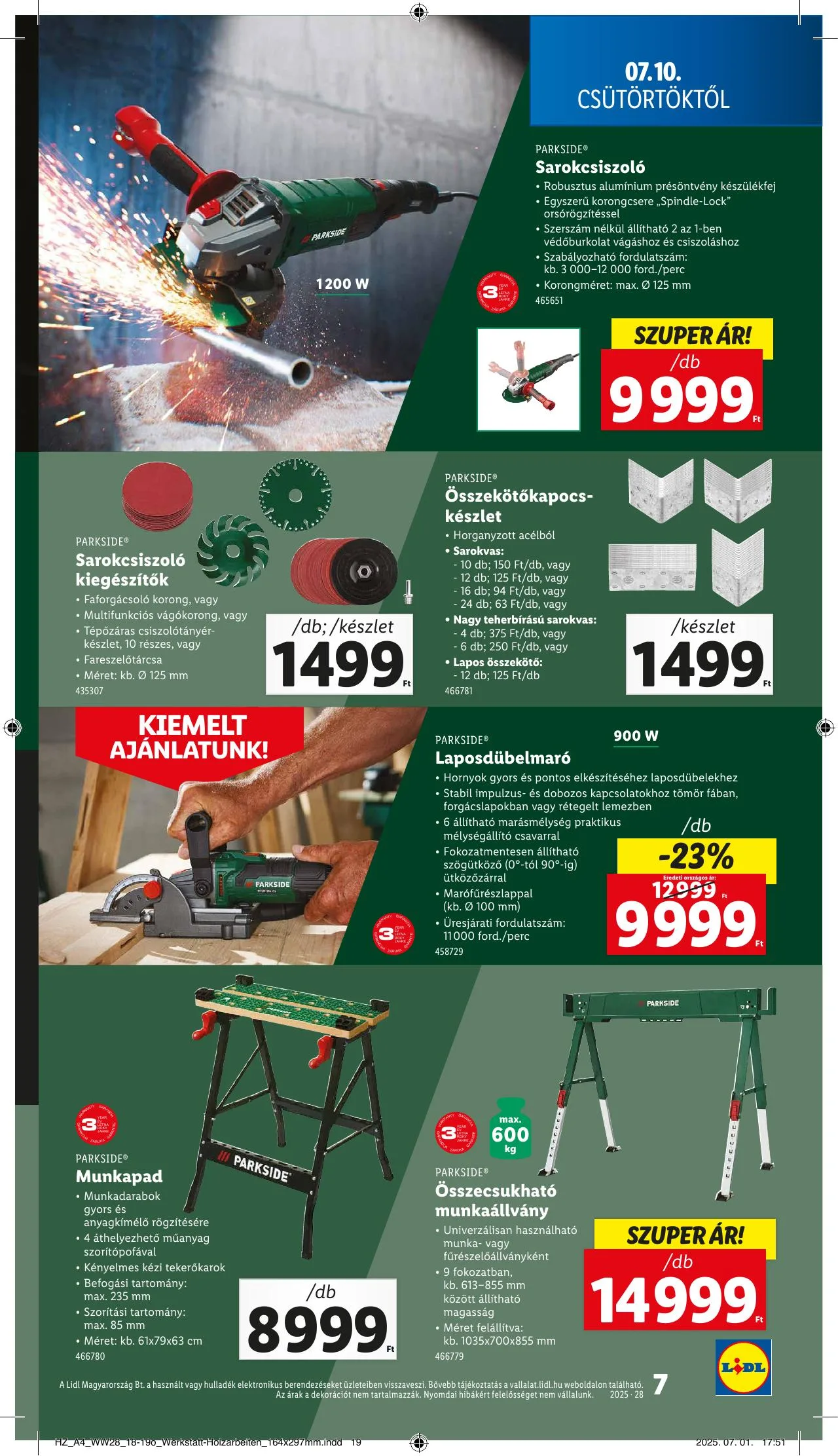 Lidl akciós újság Nonfood 07.10–07.10 – 7. oldal