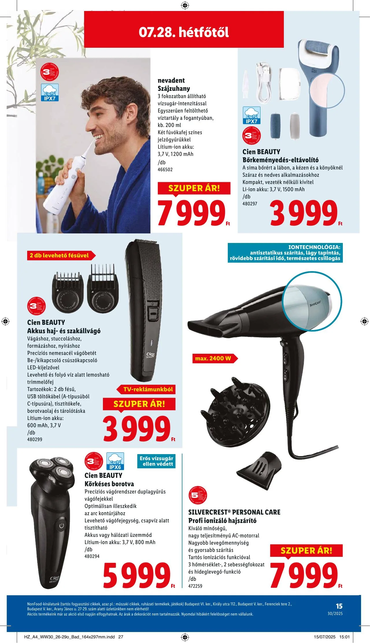 Lidl akciós újság Nonfood 07.24–07.24 – 15. oldal