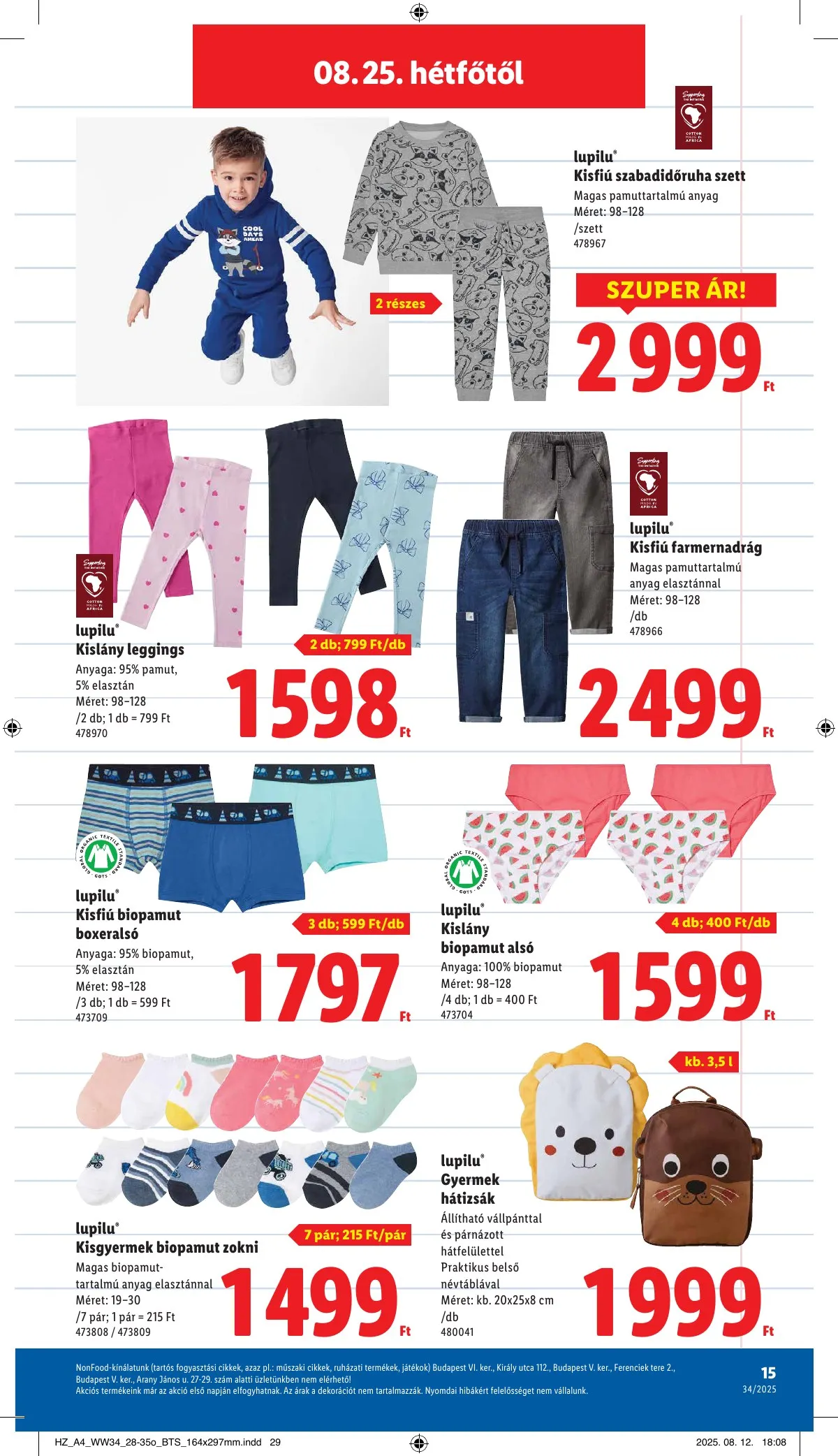 Lidl akciós újság Nonfood 08.21–08.21 – 15. oldal