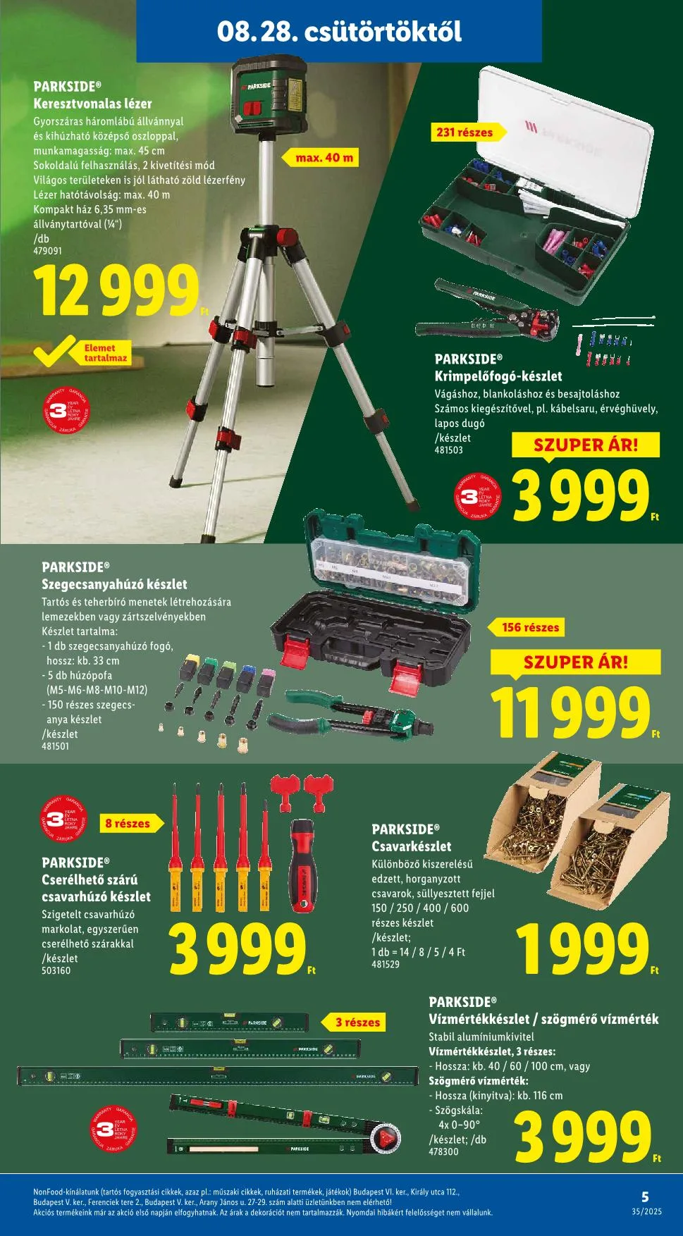 Lidl akciós újság Nonfood 08.28–08.28 – 17. oldal