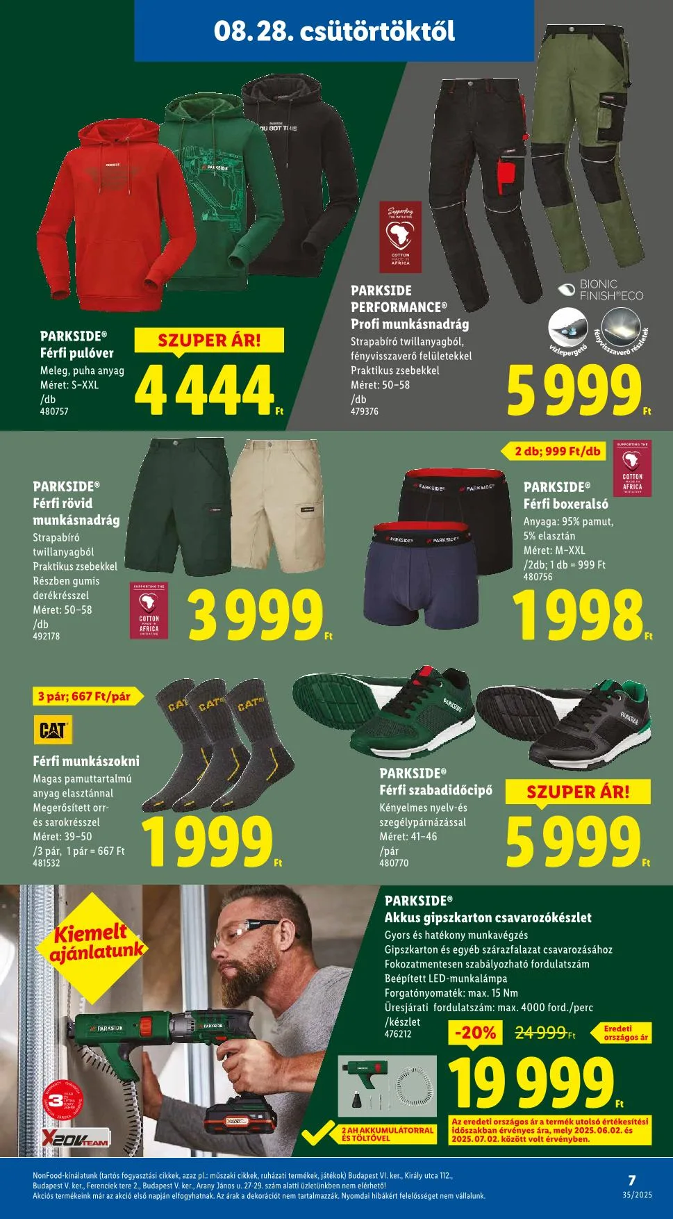 Lidl akciós újság Nonfood 08.28–08.28 – 19. oldal