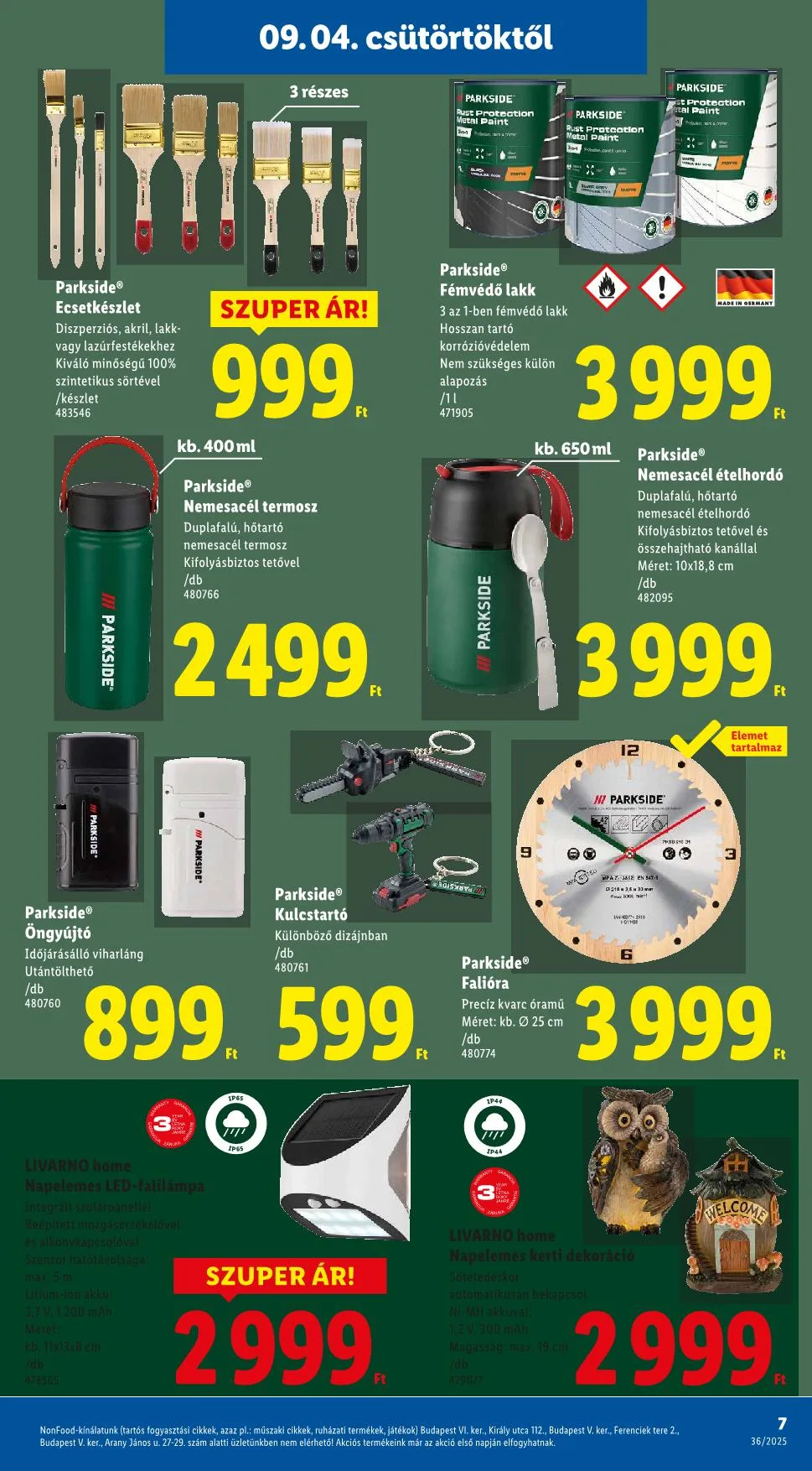 Lidl akciós újság Nonfood 09.04–09.04 – 19. oldal