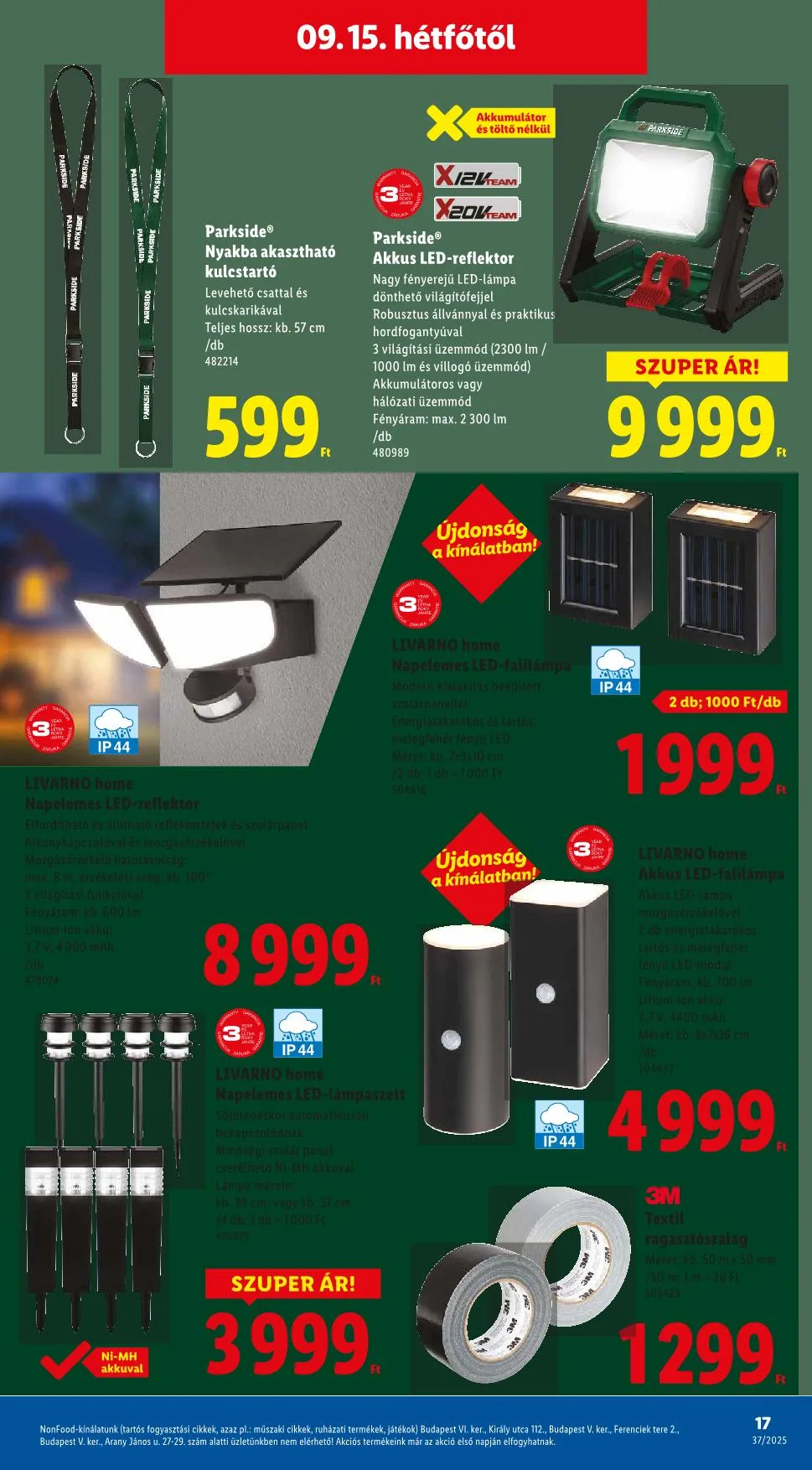 Lidl akciós újság Nonfood 09.11–09.11 – 9. oldal