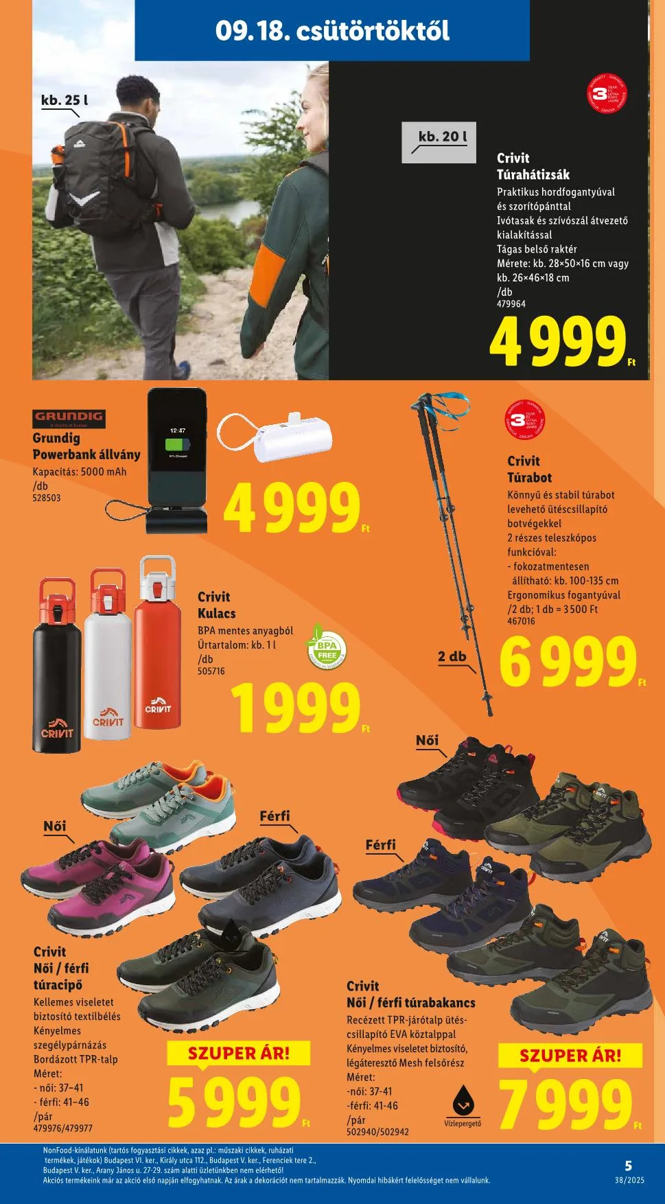 Lidl akciós újság Nonfood 09.18–09.18 – 15. oldal