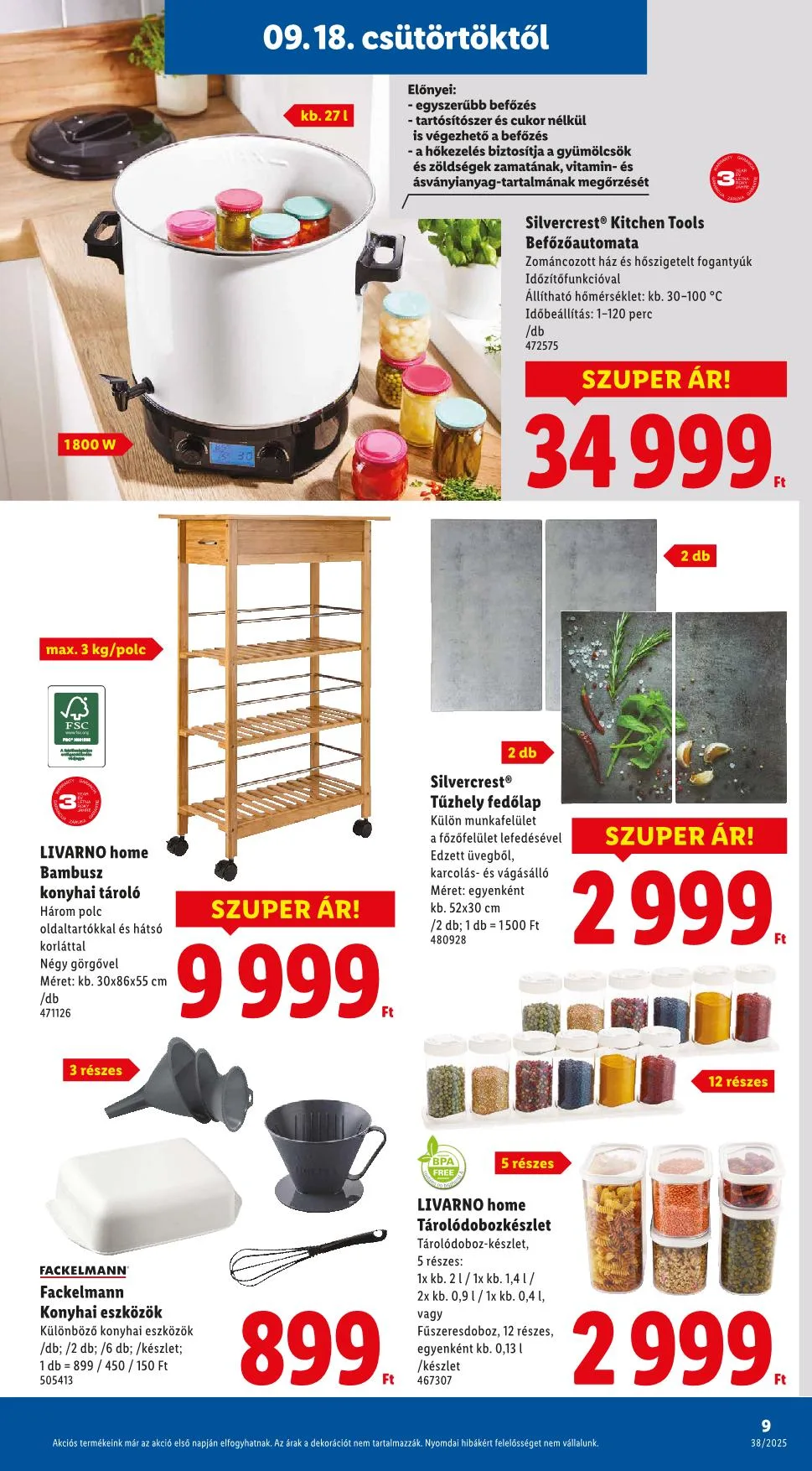 Lidl akciós újság Nonfood 09.18–09.18 – 19. oldal