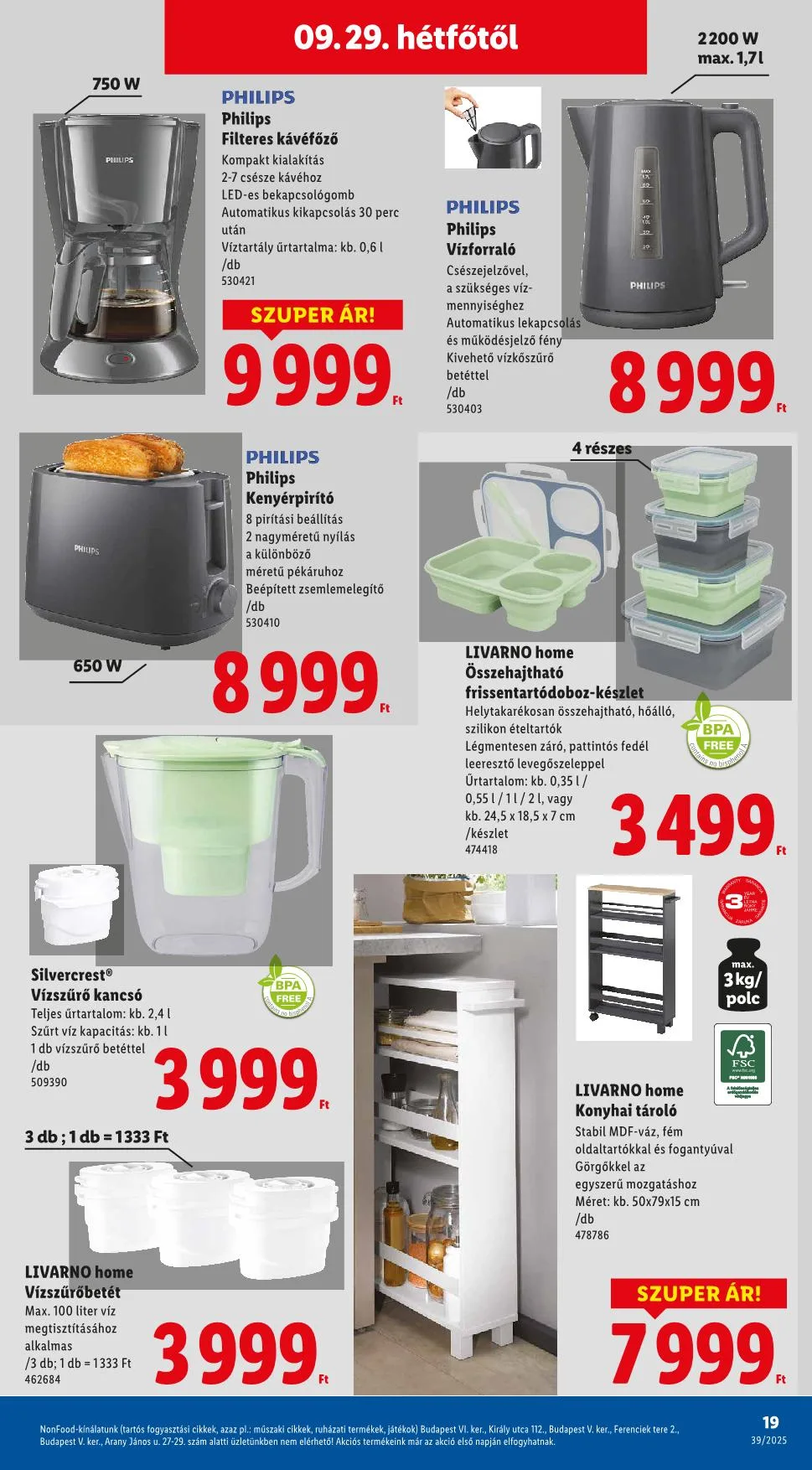 Lidl akciós újság Nonfood 09.25–09.25 – 11. oldal