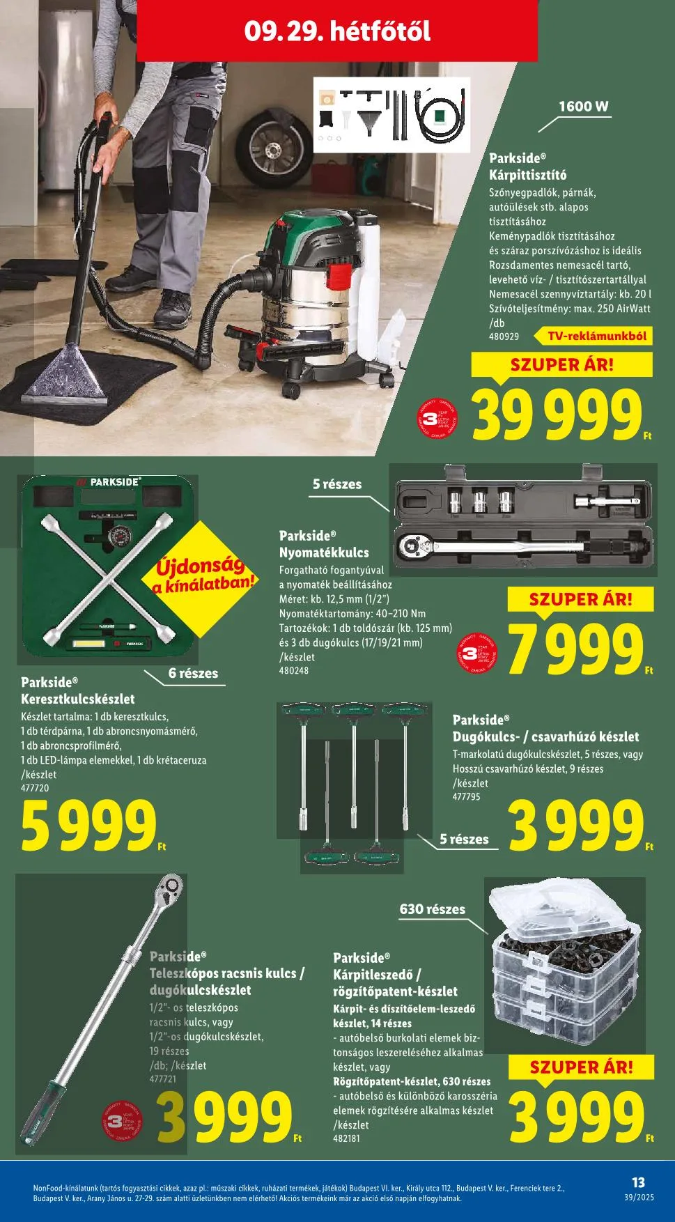 Lidl akciós újság Nonfood 09.25–09.25 – 5. oldal