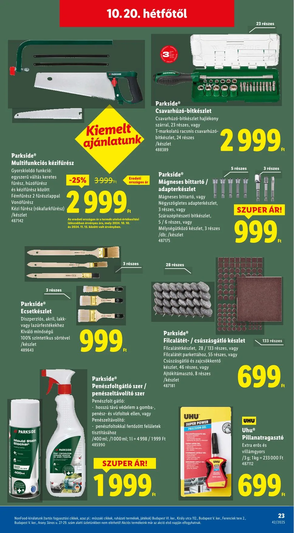 Lidl akciós újság Nonfood 10.16–10.16 – 16. oldal
