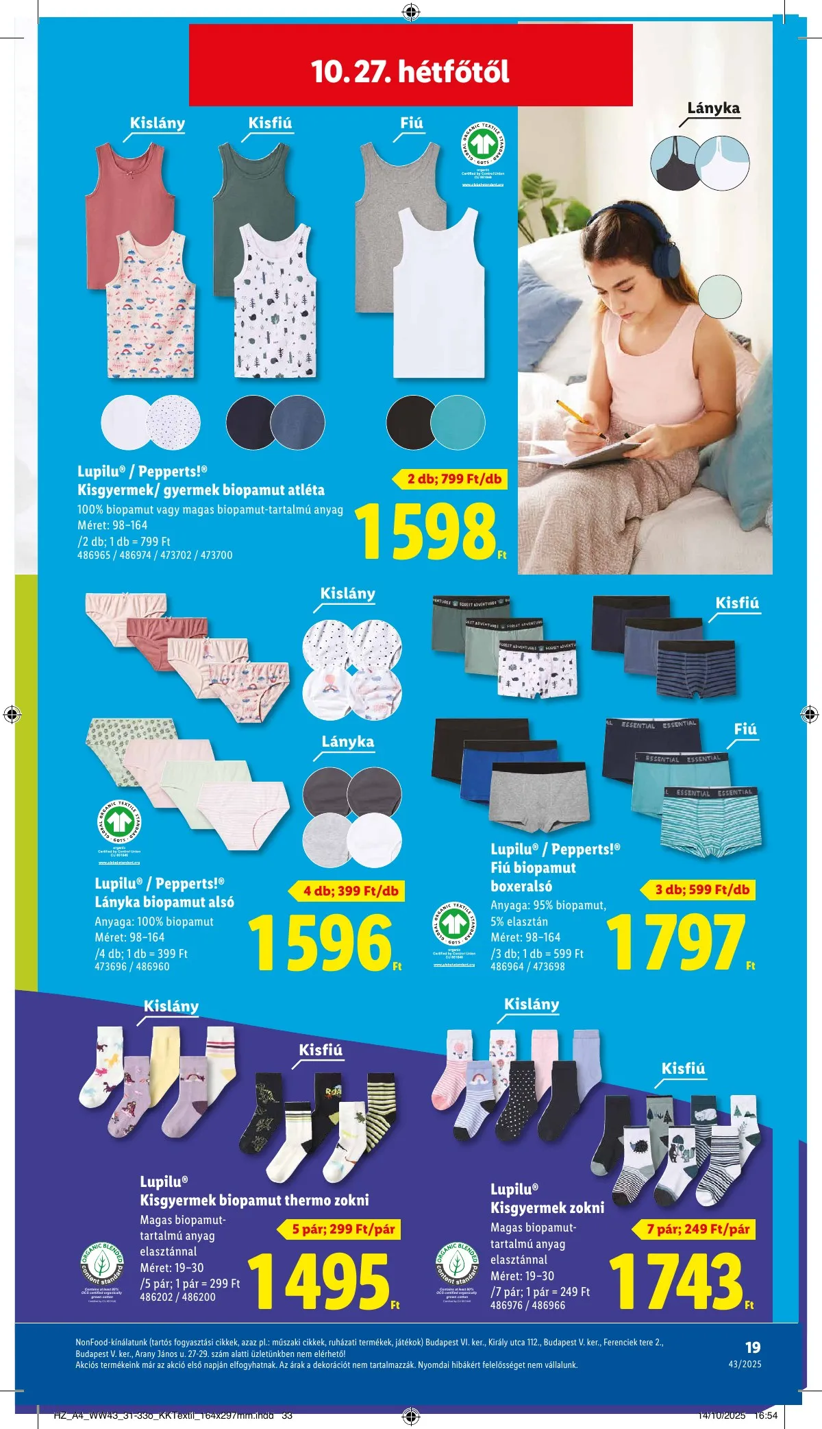 Lidl akciós újság Nonfood 10.22–10.22 – 19. oldal