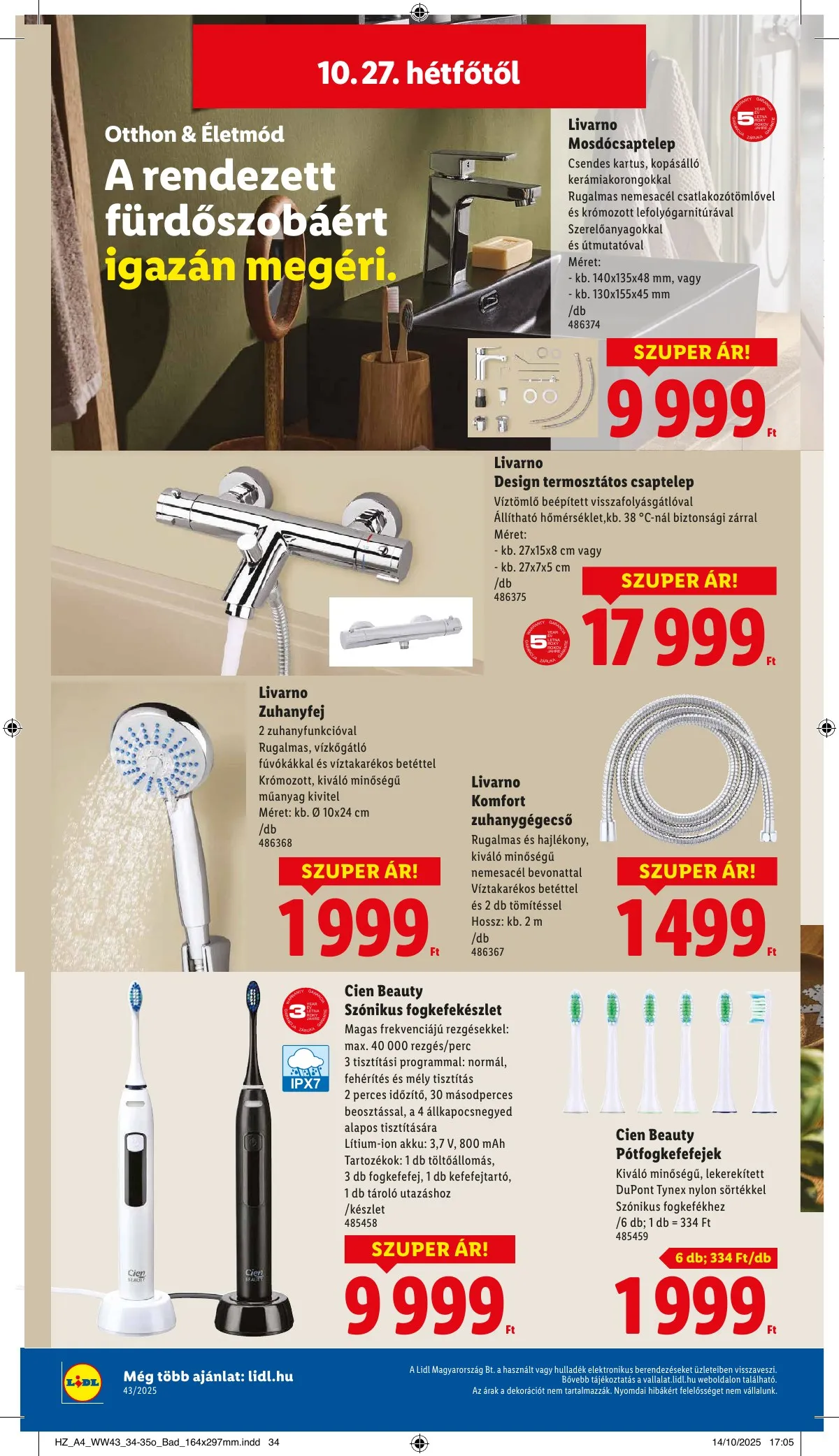 Lidl akciós újság Nonfood 10.22–10.22 – 20. oldal