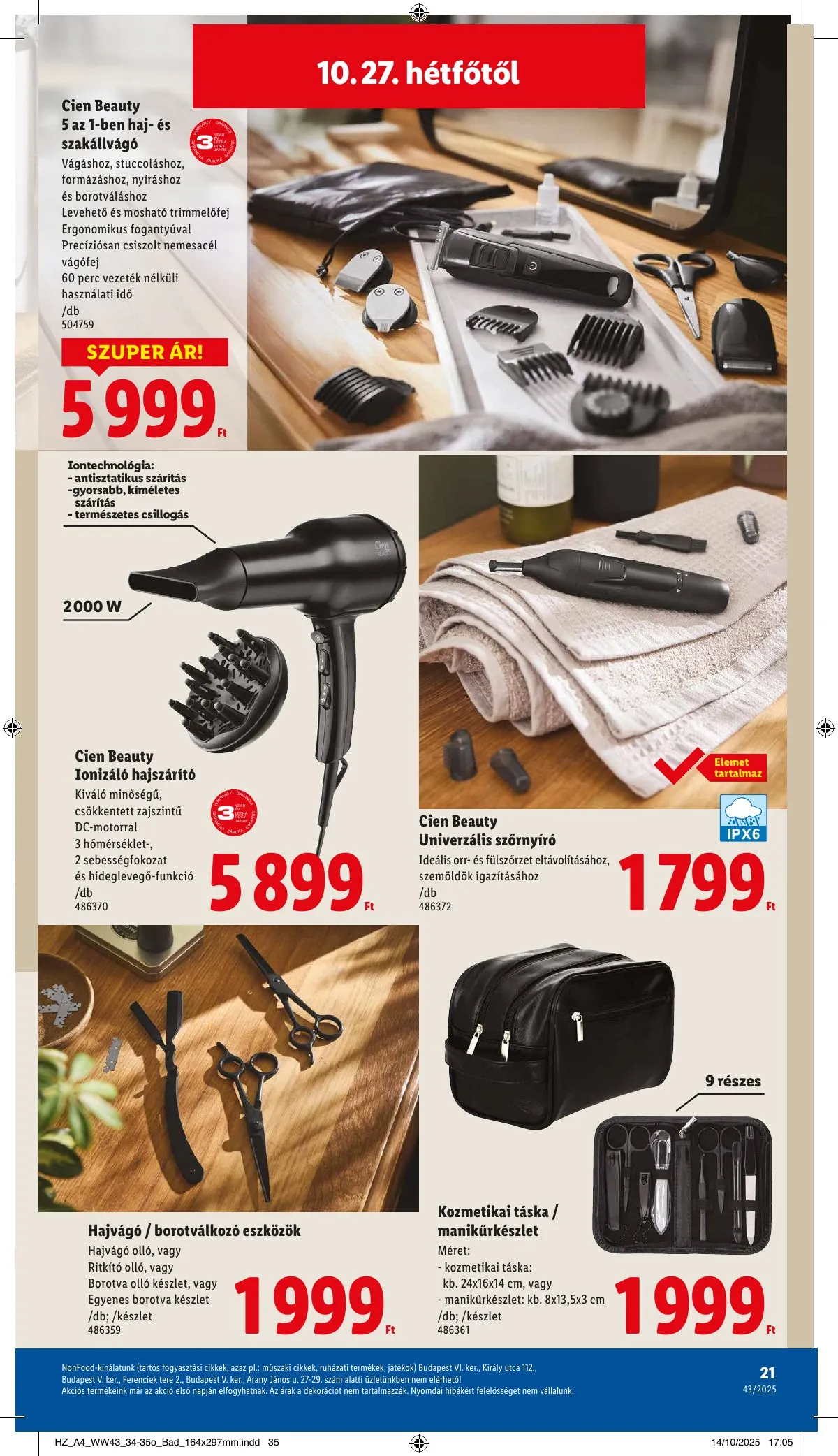 Lidl akciós újság Nonfood 10.22–10.22 – 21. oldal