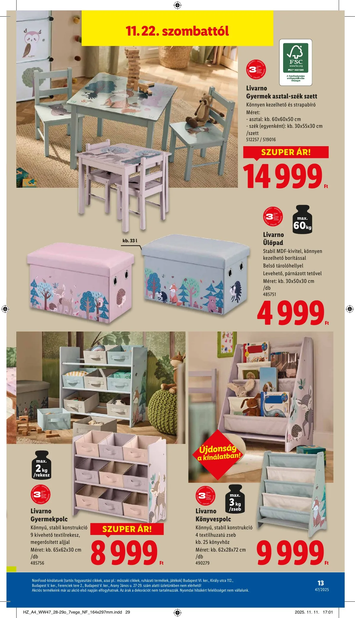 Lidl akciós újság Nonfood 11.20–11.20 – 13. oldal