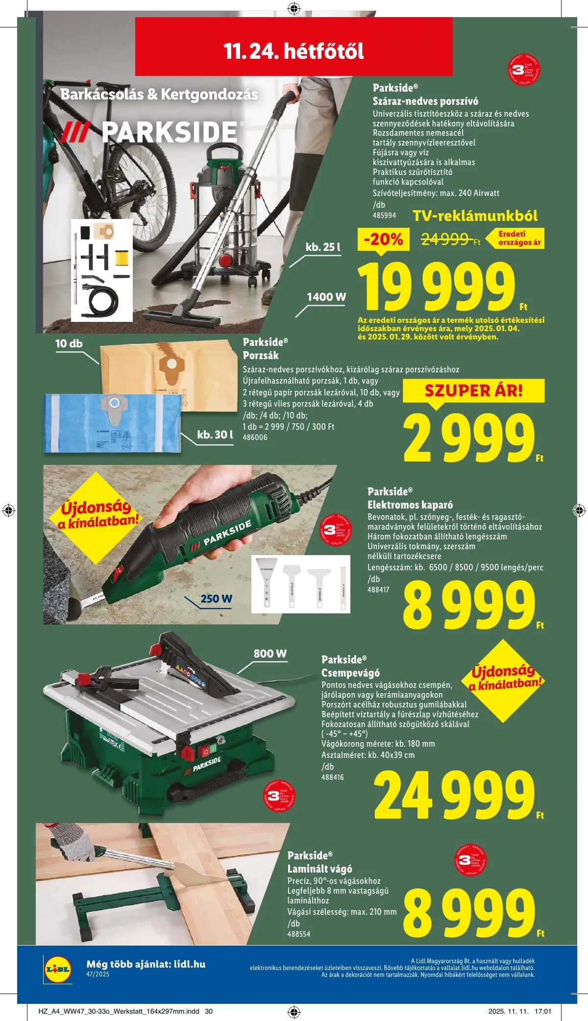 Lidl akciós újság Nonfood 11.20–11.20 – 14. oldal