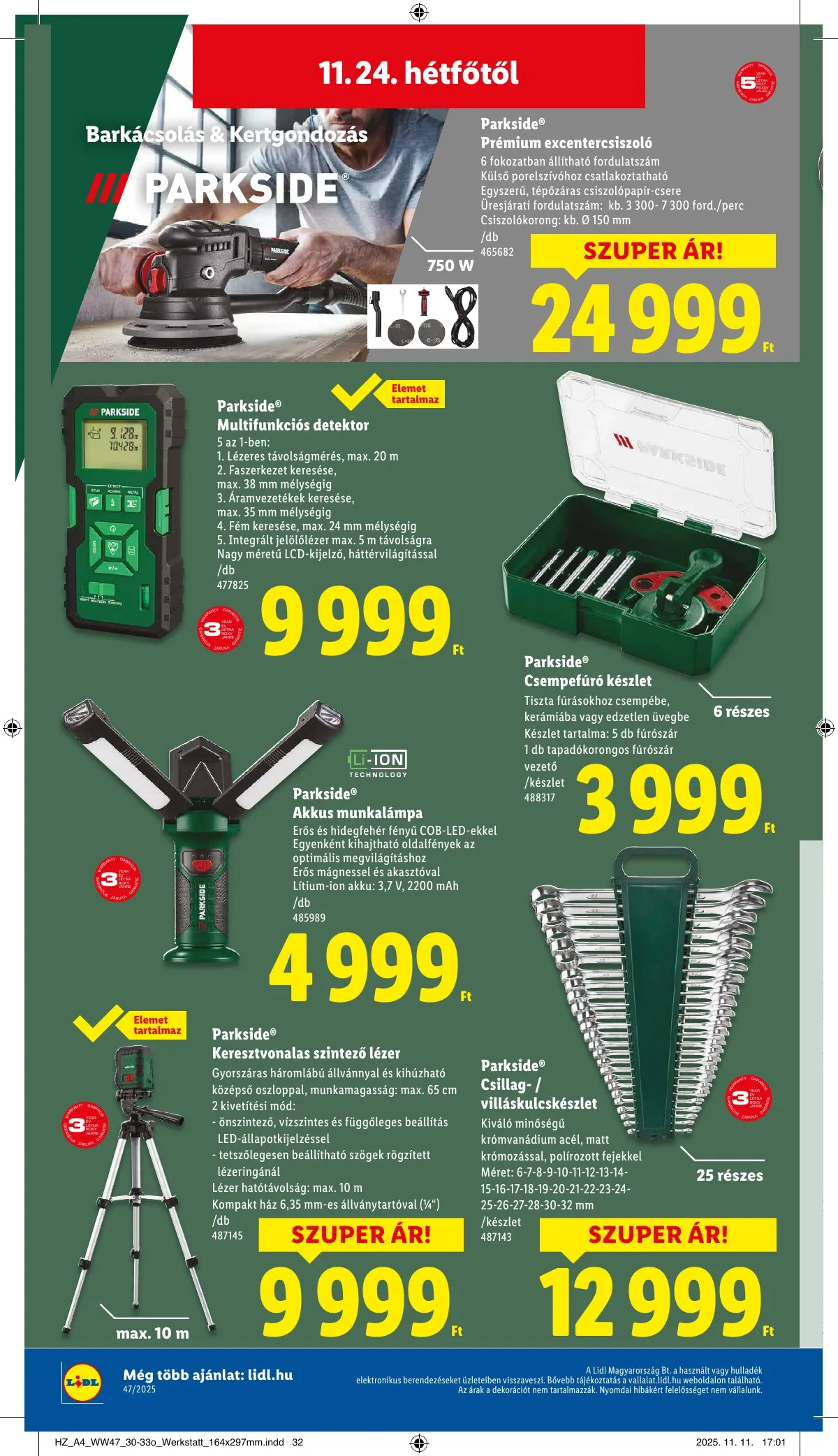 Lidl akciós újság Nonfood 11.20–11.20 – 16. oldal