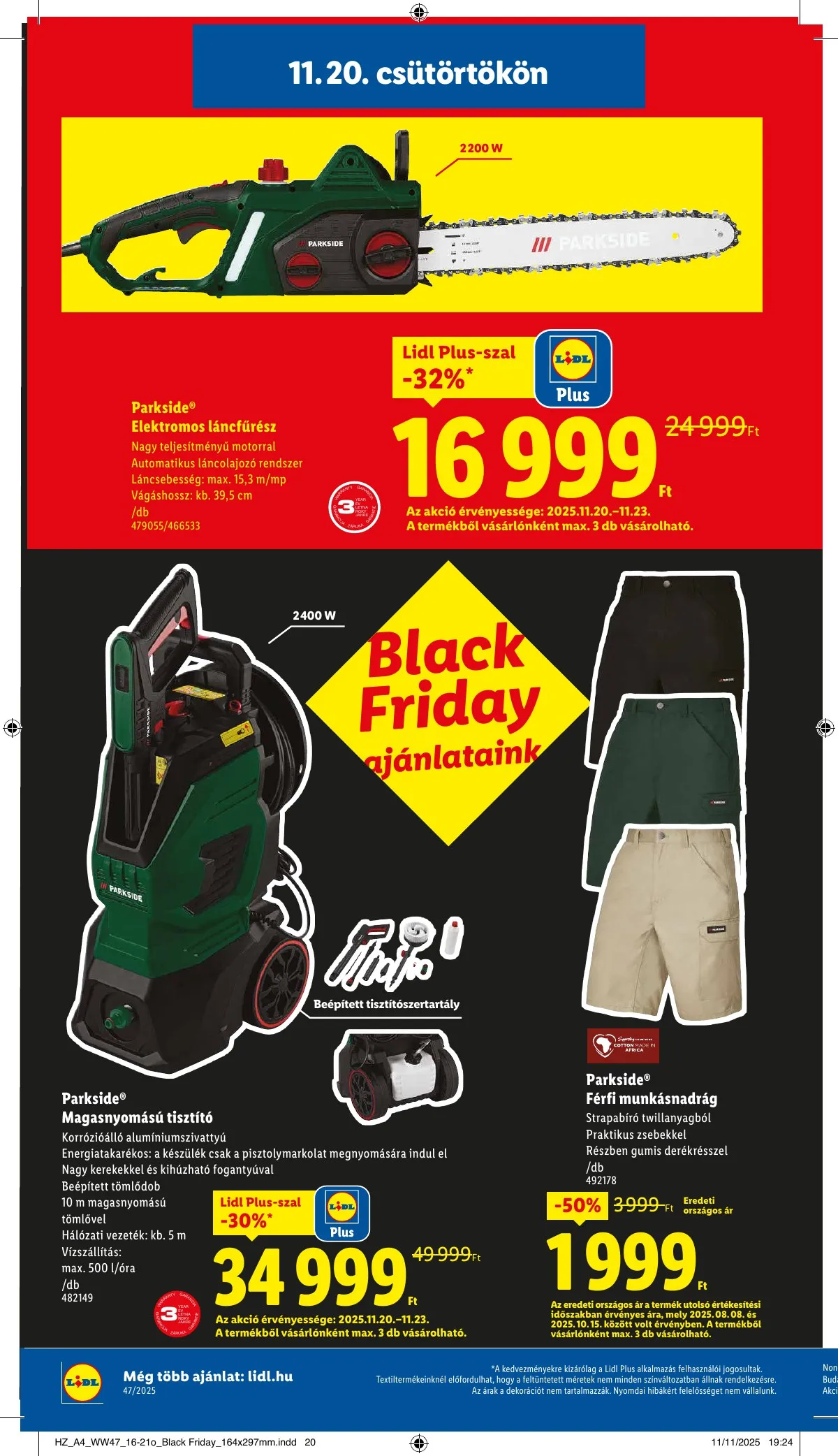 Lidl akciós újság Nonfood 11.20–11.20 – 6. oldal