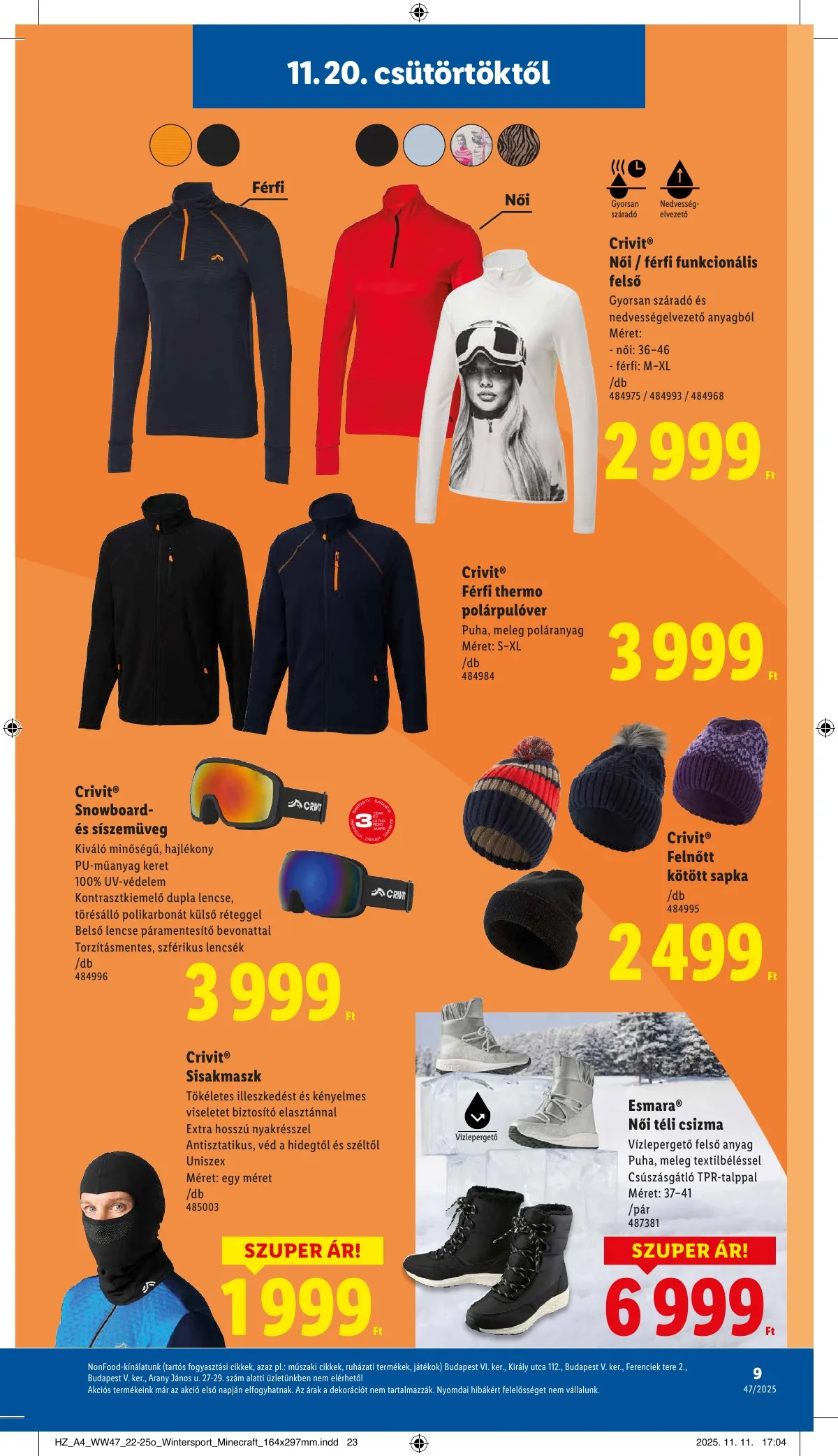 Lidl akciós újság Nonfood 11.20–11.20 – 9. oldal