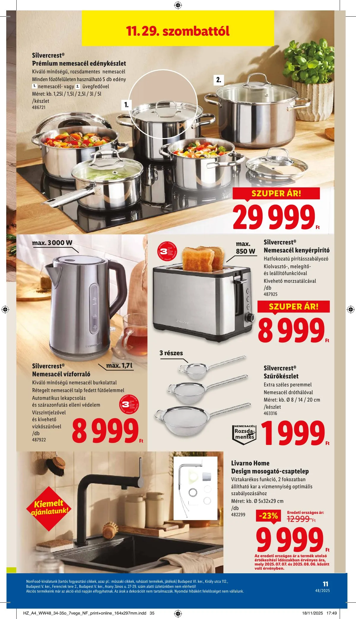 Lidl akciós újság Nonfood 11.27–11.27 – 11. oldal