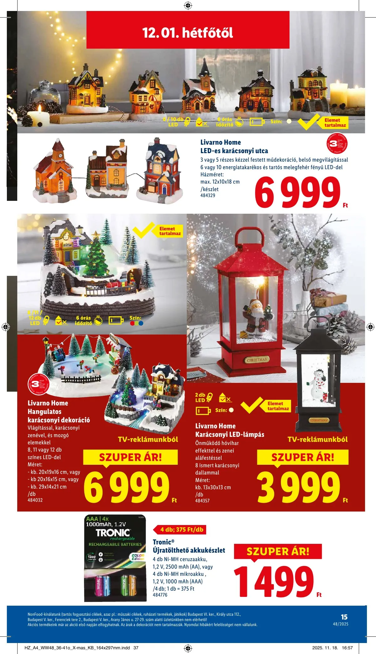 Lidl akciós újság Nonfood 11.27–11.27 – 15. oldal