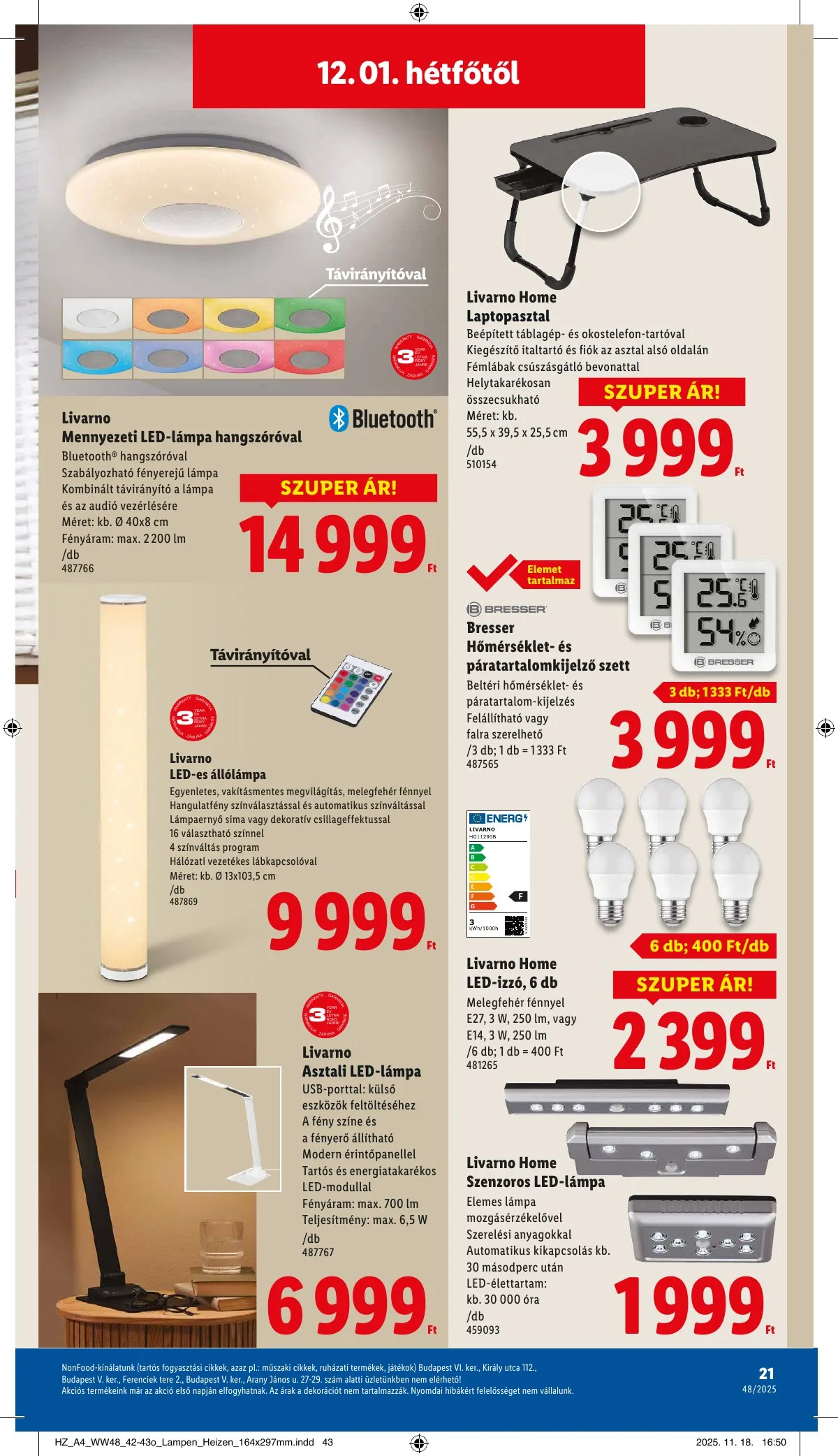 Lidl akciós újság Nonfood 11.27–11.27 – 21. oldal