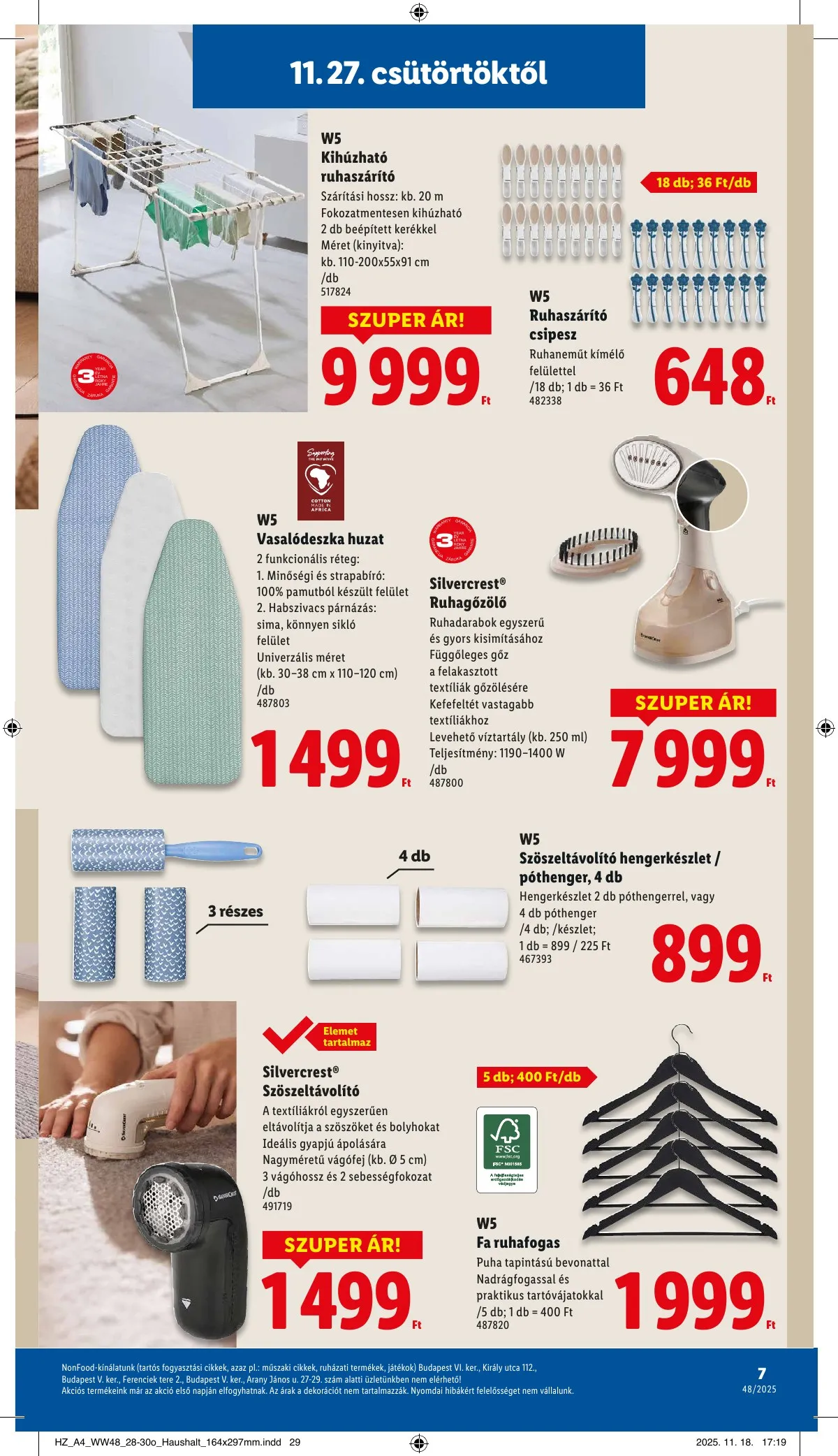 Lidl akciós újság Nonfood 11.27–11.27 – 7. oldal