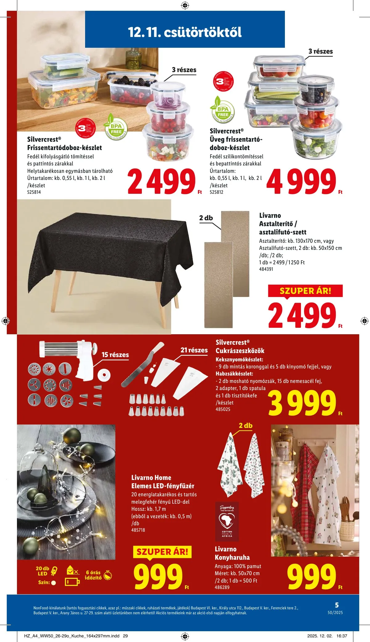 Lidl akciós újság Nonfood 12.11–12.11 – 5. oldal